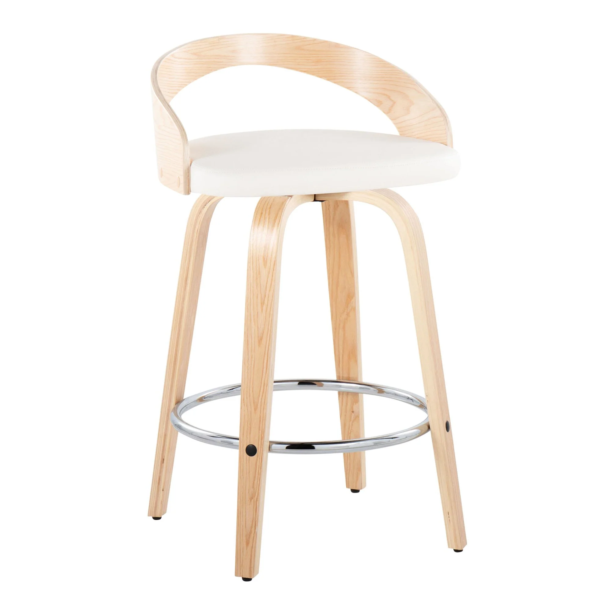 Grotto 26" Fixed-Height Counter Stool - Set of 2 By LumiSource - B26-GROTTOPU-GRTZR2 NANABN2 - Image 26