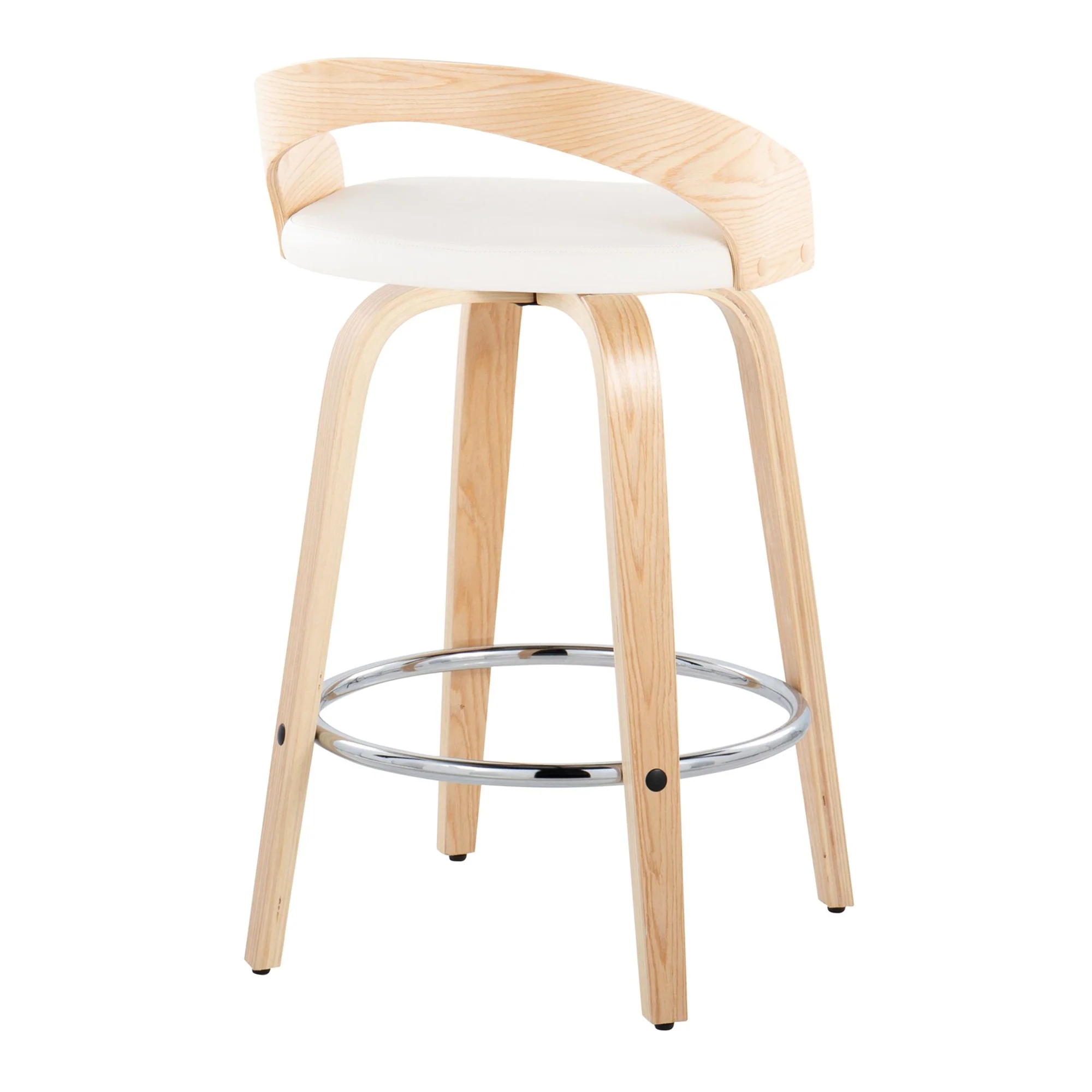 Grotto 26" Fixed-Height Counter Stool - Set of 2 By LumiSource - B26-GROTTOPU-GRTZR2 NANABN2 - Image 28