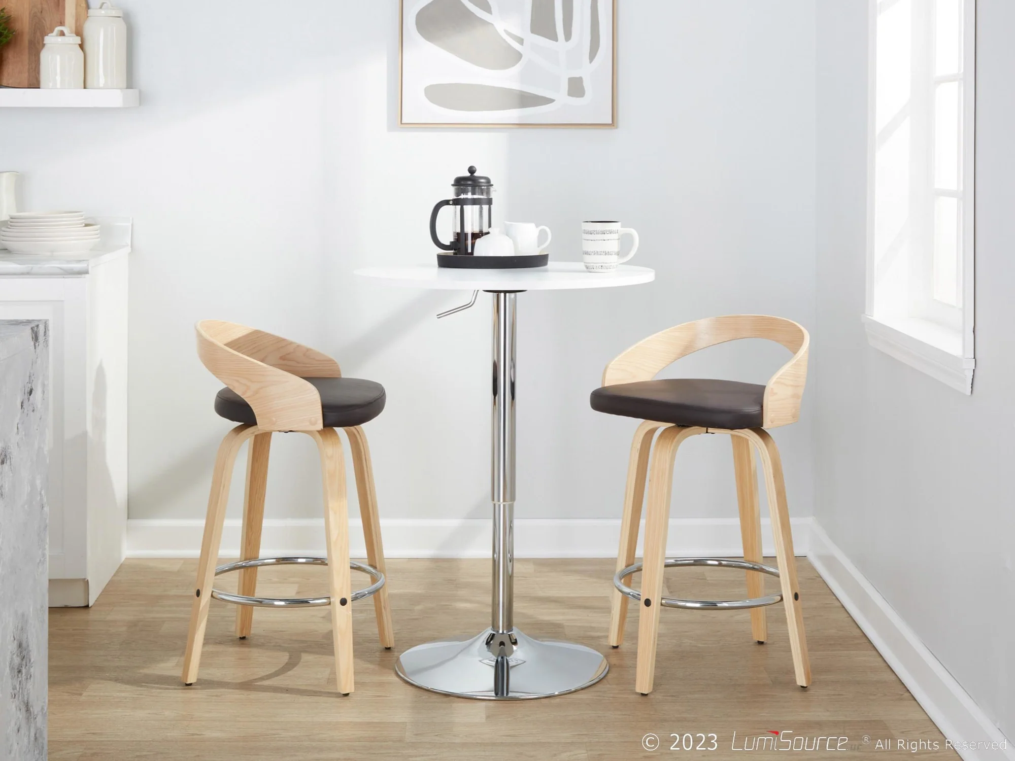 Grotto 26" Fixed-Height Counter Stool - Set of 2 By LumiSource - B26-GROTTOPU-GRTZR2 NANABN2 - Image 3