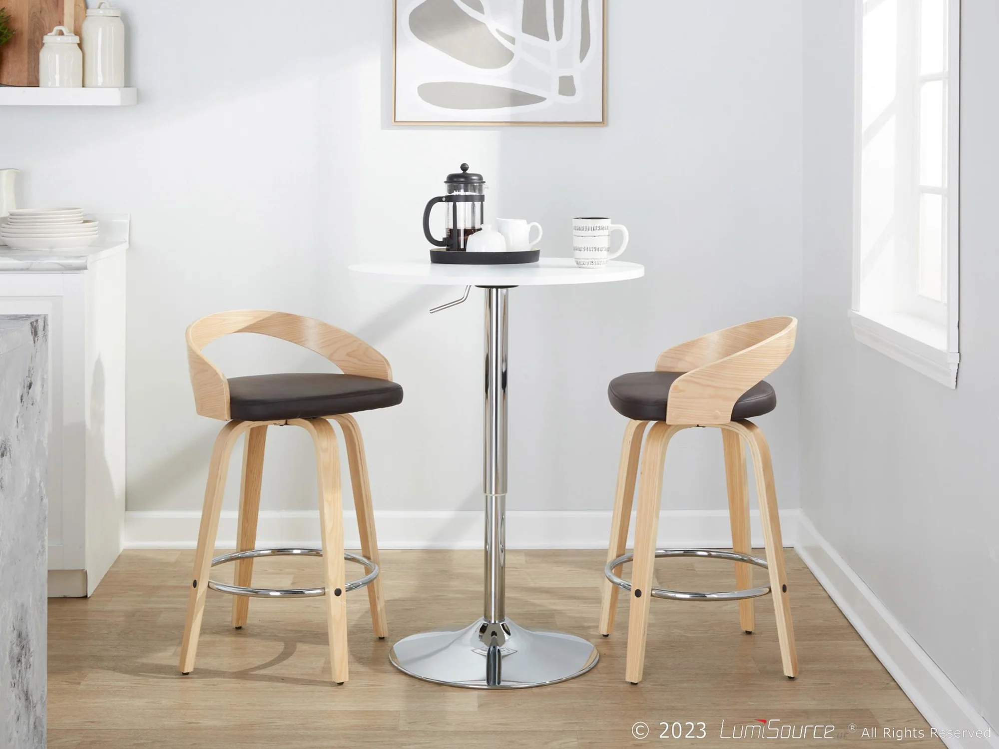 Grotto 26" Fixed-Height Counter Stool - Set of 2 By LumiSource - B26-GROTTOPU-GRTZR2 NANABN2 - Image 4