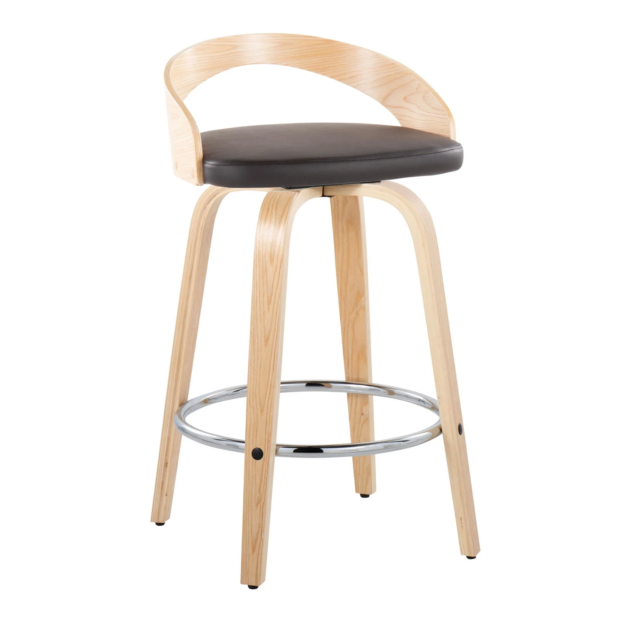 Grotto 26" Fixed-Height Counter Stool - Set of 2 By LumiSource - B26-GROTTOPU-GRTZR2 NANABN2 - Image 6
