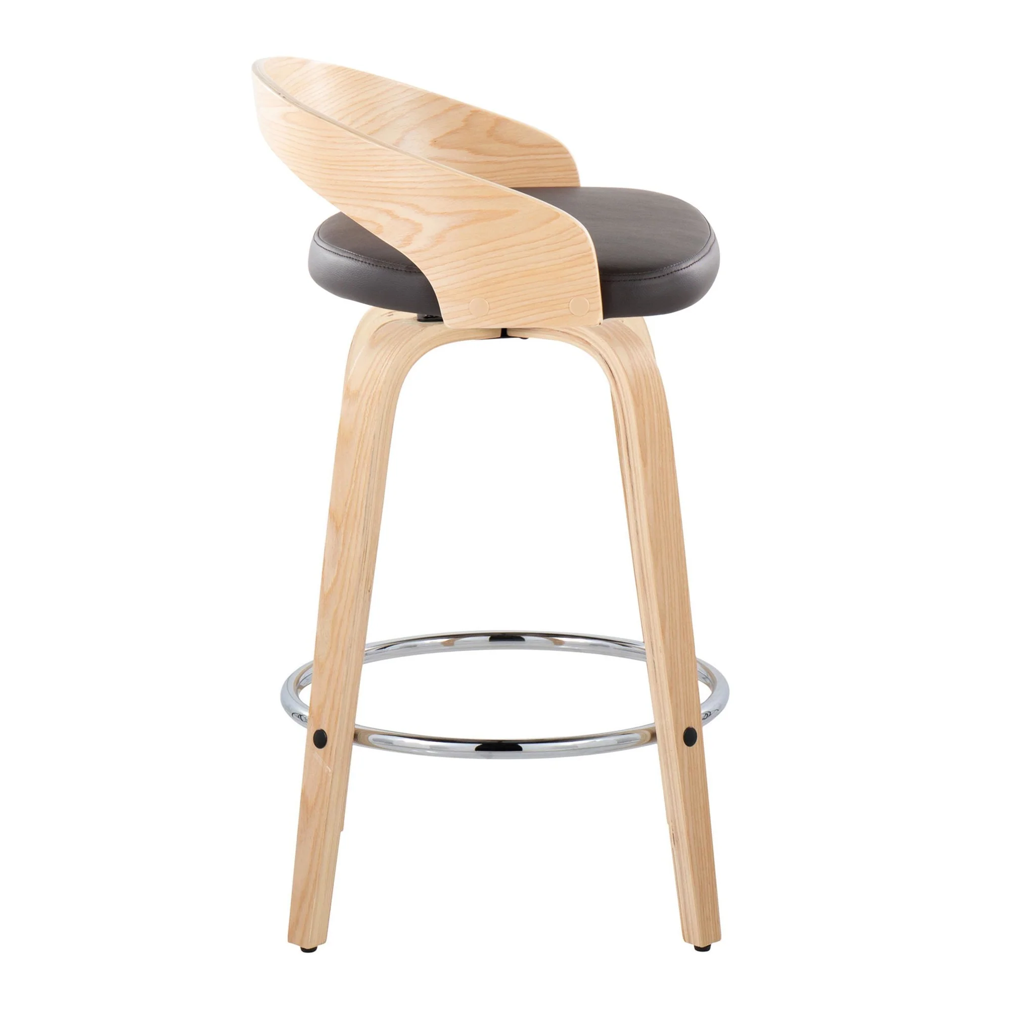 Grotto 26" Fixed-Height Counter Stool - Set of 2 By LumiSource - B26-GROTTOPU-GRTZR2 NANABN2 - Image 7
