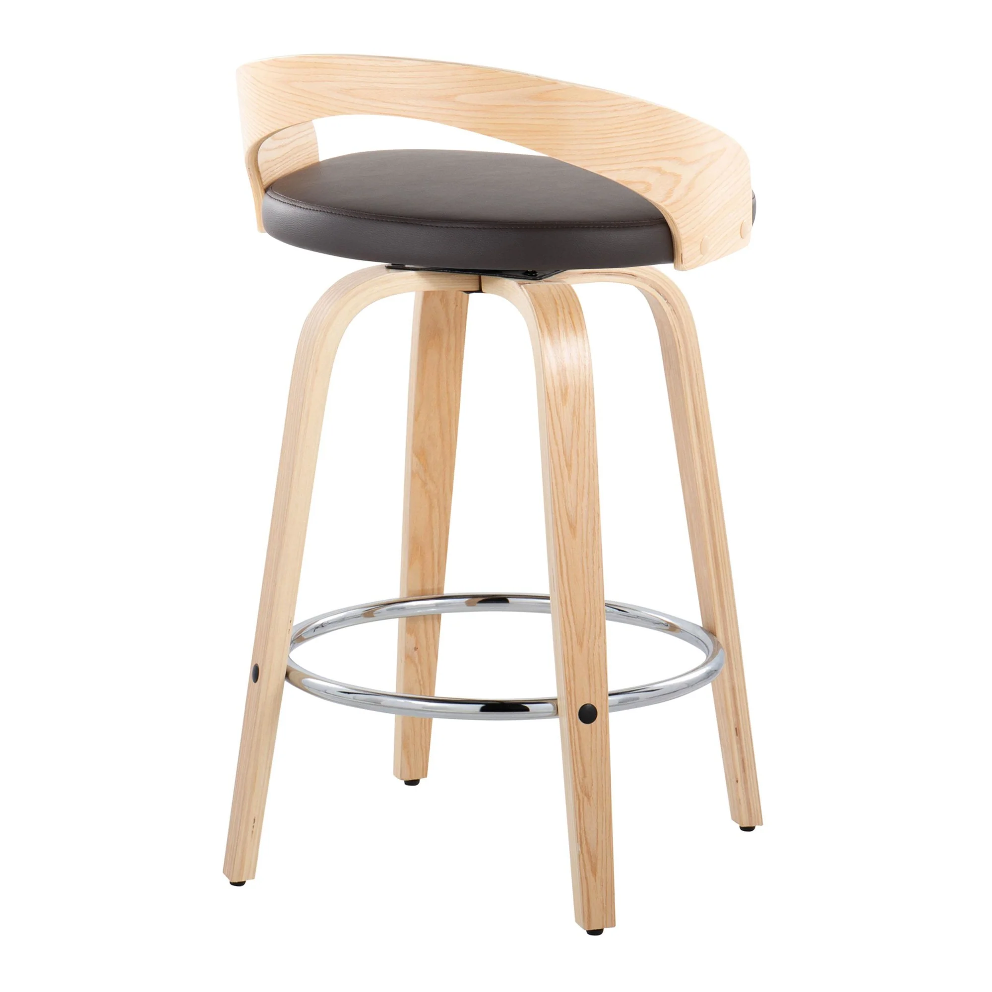 Grotto 26" Fixed-Height Counter Stool - Set of 2 By LumiSource - B26-GROTTOPU-GRTZR2 NANABN2 - Image 8