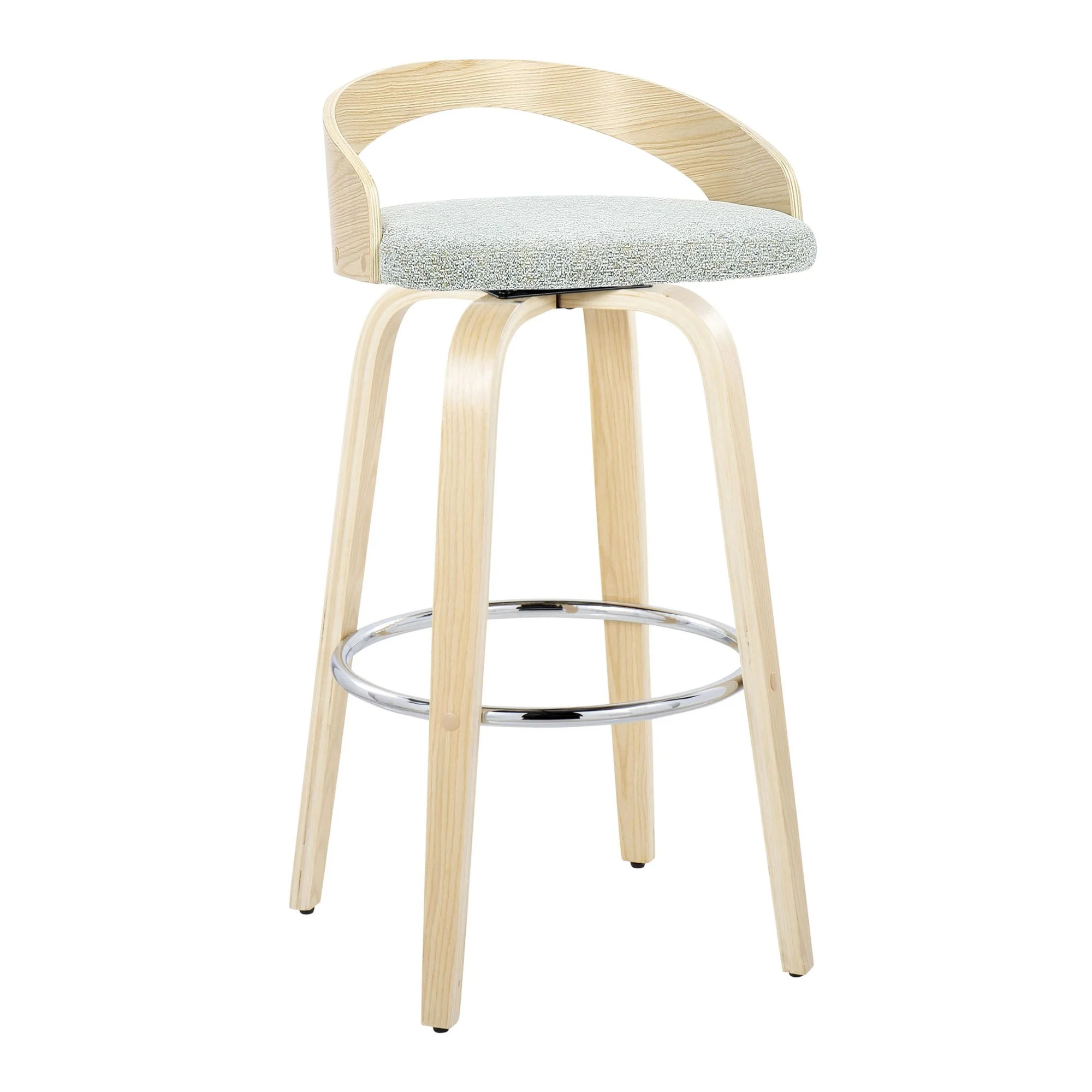 Grotto 30" Fixed-Height Barstool - Set of 2 By LumiSource - B30-GROTTOFB-GRTZR2 NANALGN2 - Image 6
