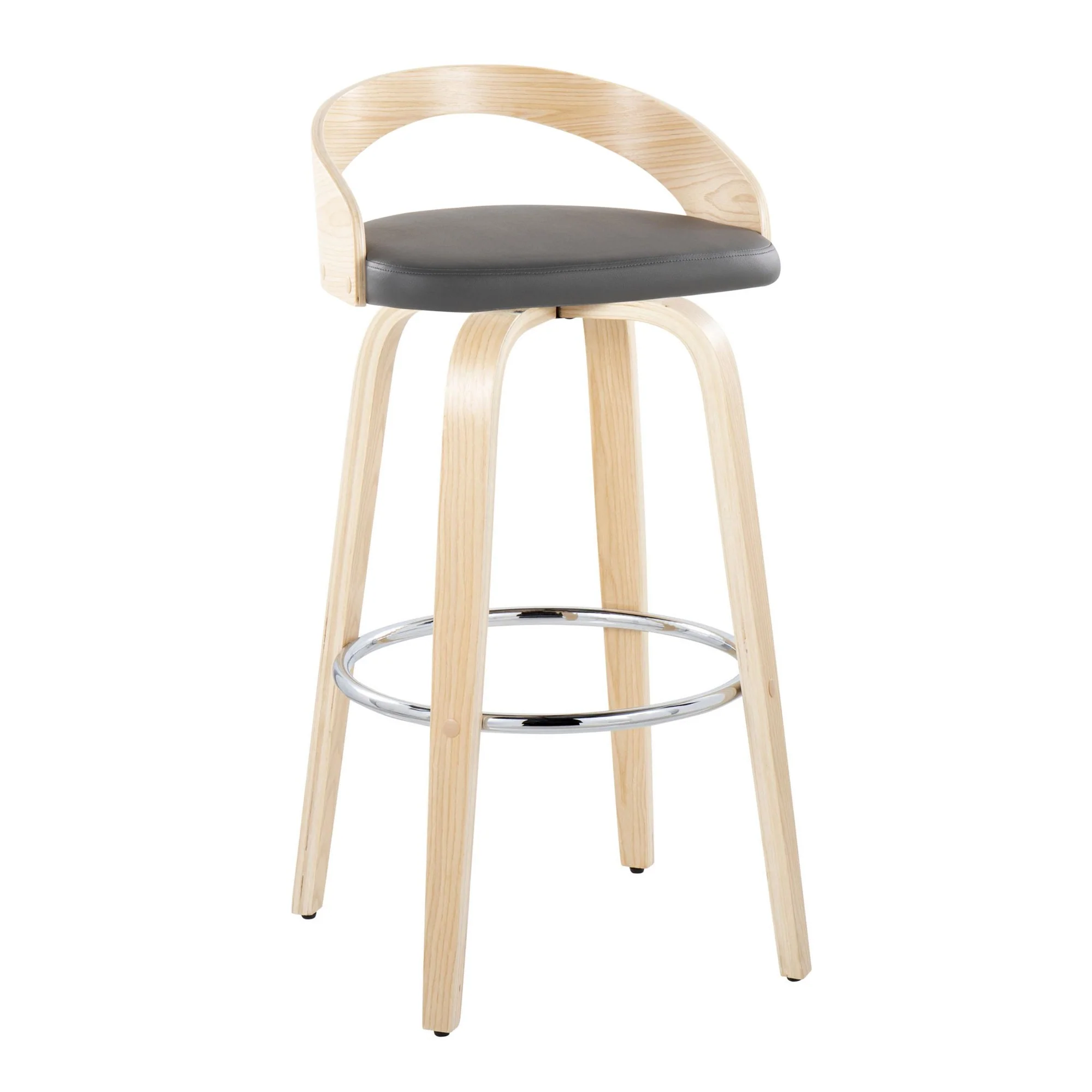Grotto 30" Fixed-Height Barstool - Set of 2 By LumiSource - B30-GROTTOPU-GRTZR2 NANABN2 - Image 16