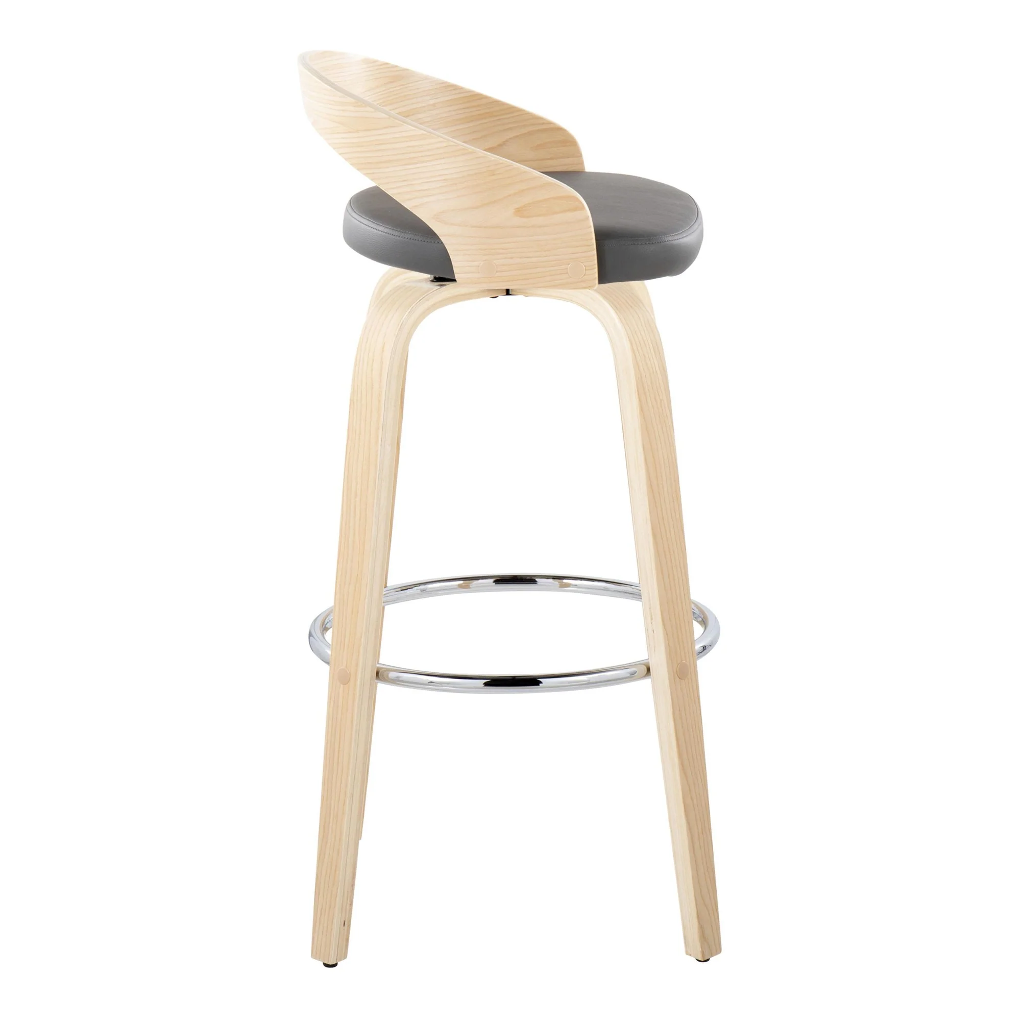 Grotto 30" Fixed-Height Barstool - Set of 2 By LumiSource - B30-GROTTOPU-GRTZR2 NANABN2 - Image 17
