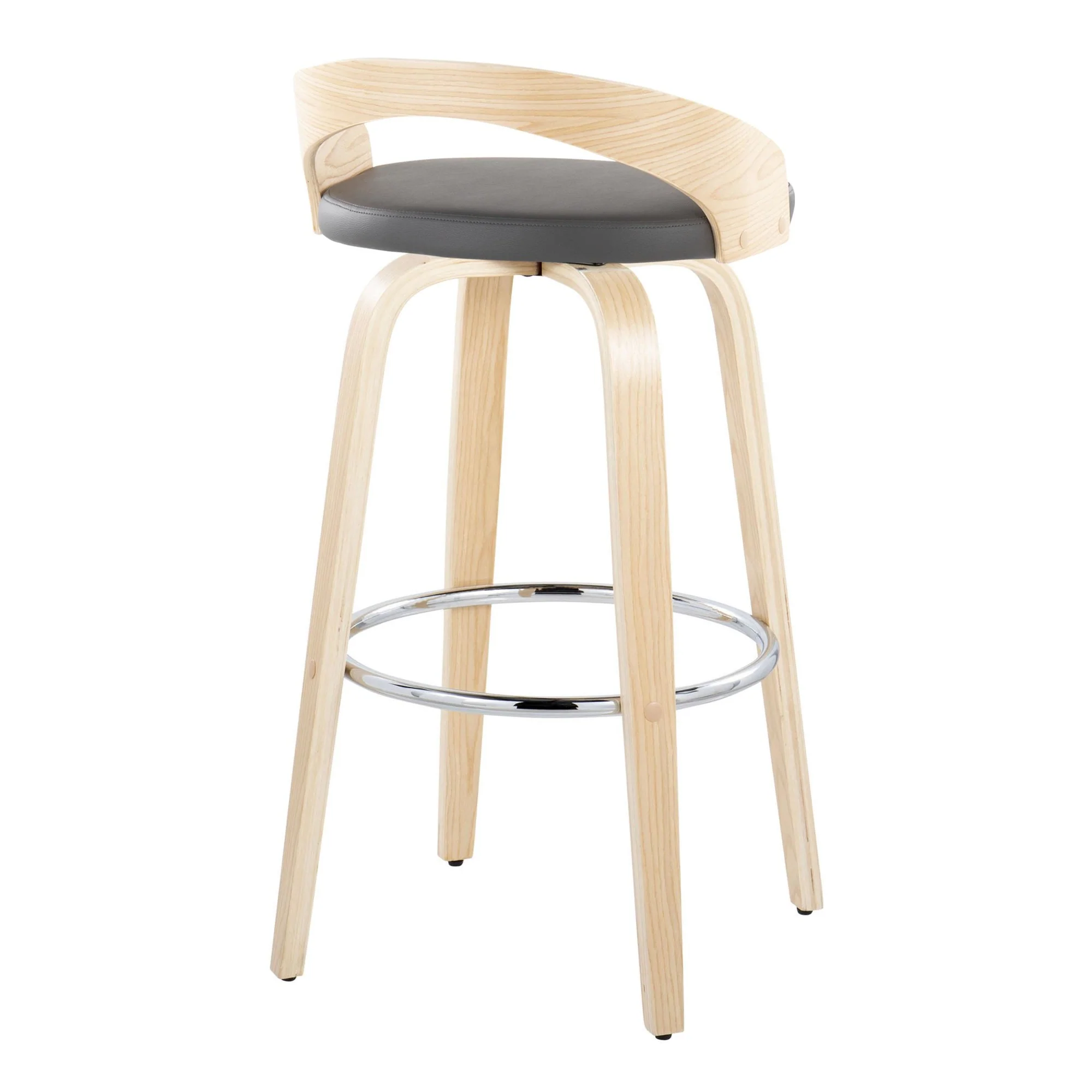 Grotto 30" Fixed-Height Barstool - Set of 2 By LumiSource - B30-GROTTOPU-GRTZR2 NANABN2 - Image 18