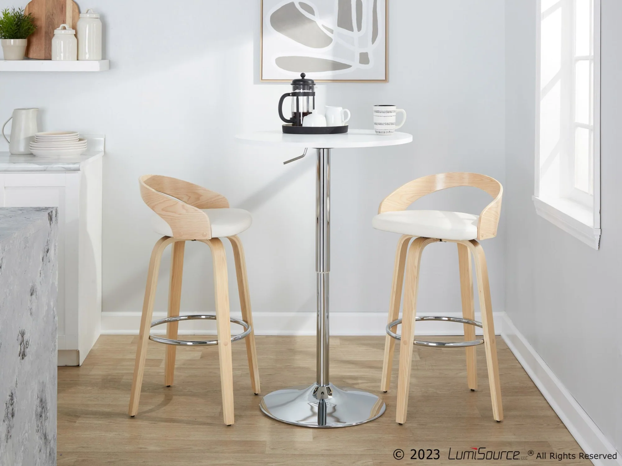 Grotto 30" Fixed-Height Barstool - Set of 2 By LumiSource - B30-GROTTOPU-GRTZR2 NANABN2 - Image 23