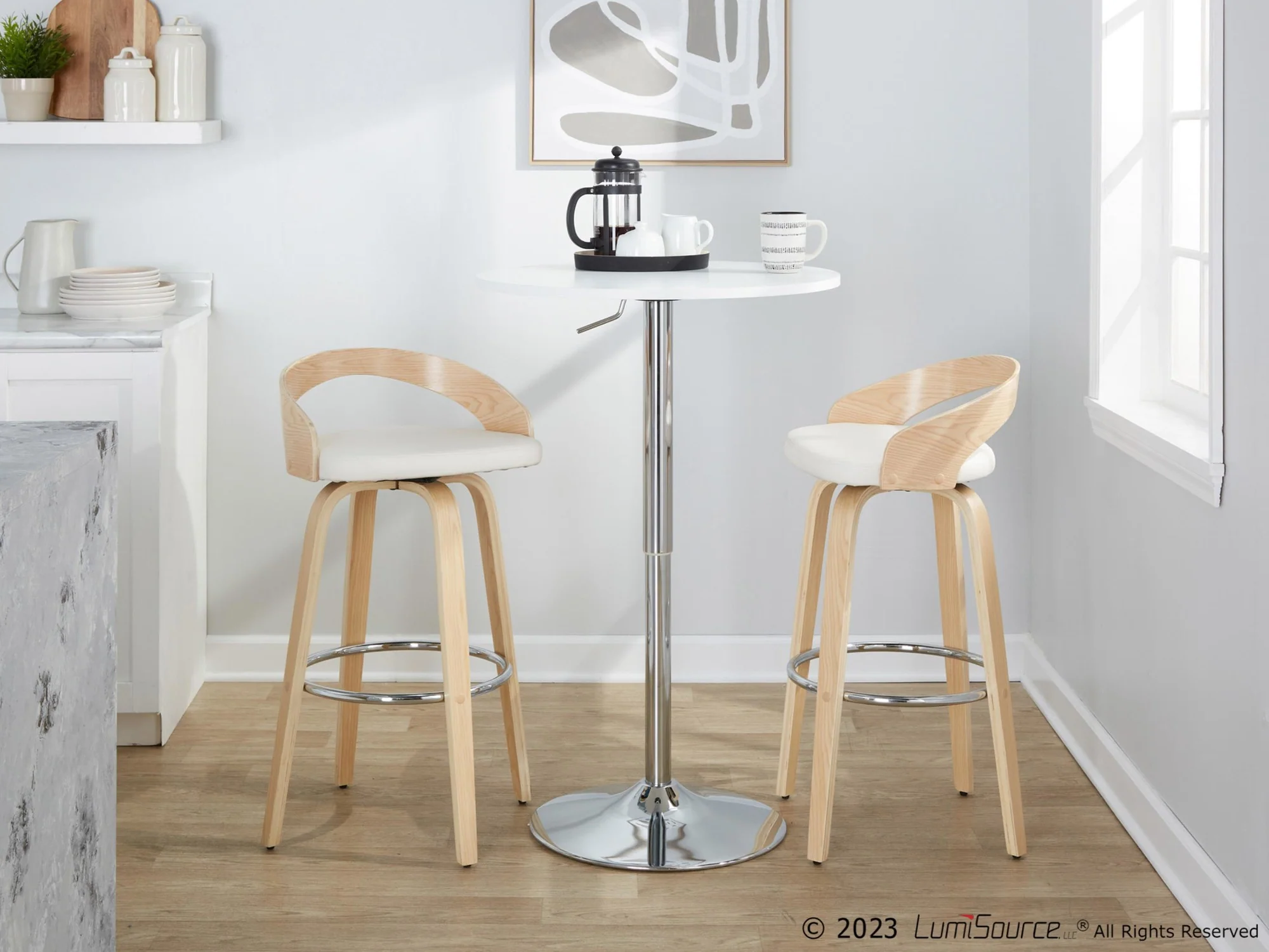 Grotto 30" Fixed-Height Barstool - Set of 2 By LumiSource - B30-GROTTOPU-GRTZR2 NANABN2 - Image 24