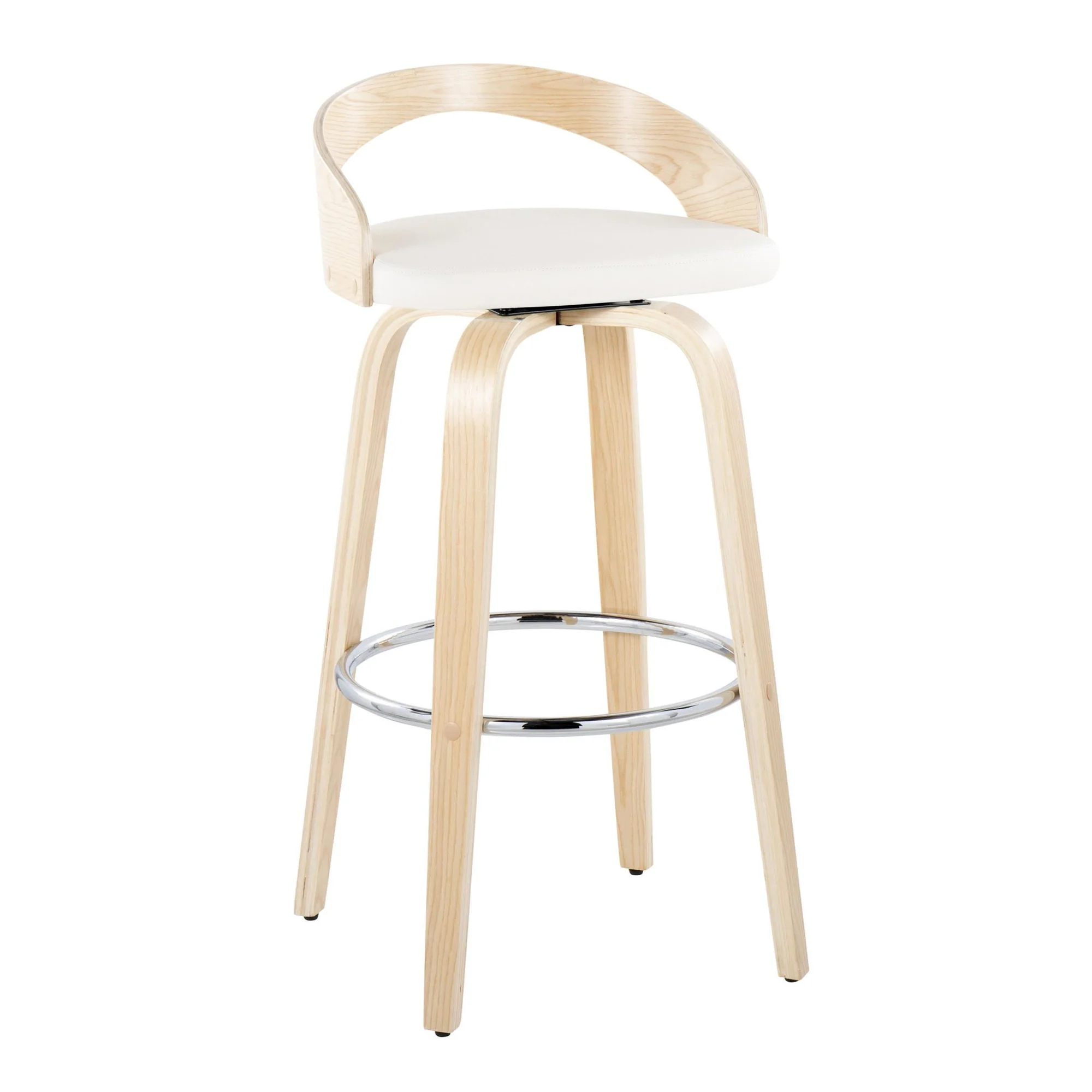 Grotto 30" Fixed-Height Barstool - Set of 2 By LumiSource - B30-GROTTOPU-GRTZR2 NANABN2 - Image 26