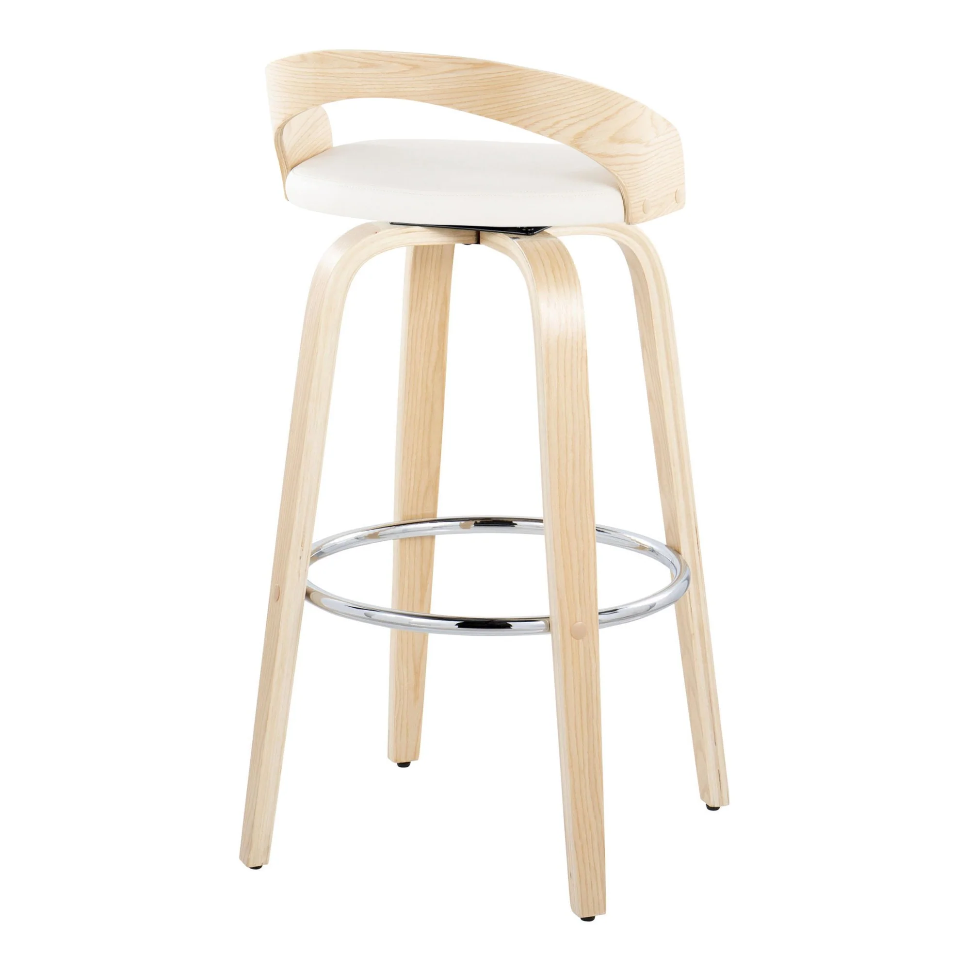Grotto 30" Fixed-Height Barstool - Set of 2 By LumiSource - B30-GROTTOPU-GRTZR2 NANABN2 - Image 28