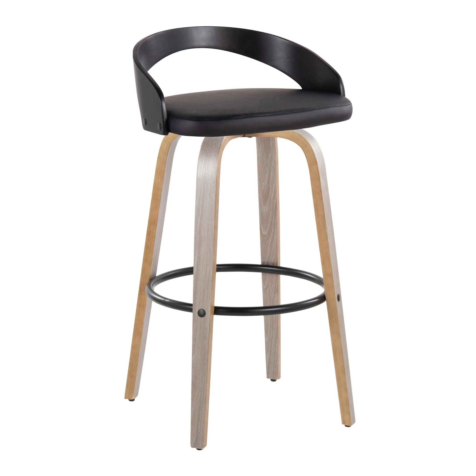 Grotto 30" Fixed-Height Barstool - Set of 2 By LumiSource - B30-GROTTOPU-GRTZR2 NANABN2 - Image 36