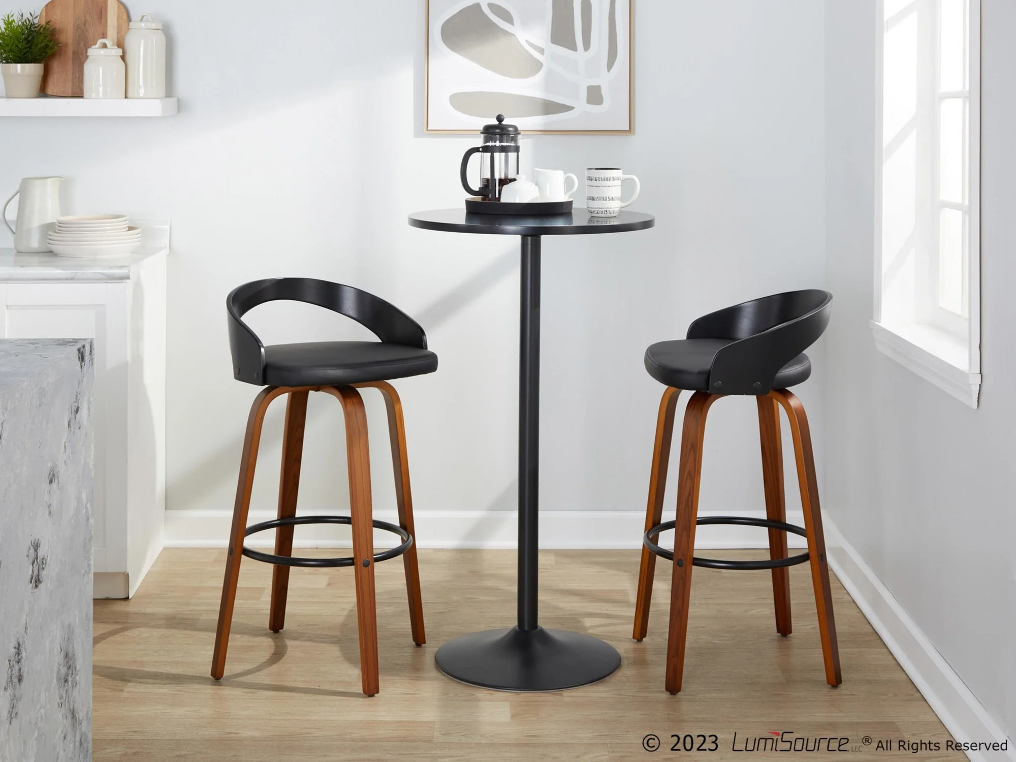 Grotto 30" Fixed-Height Barstool - Set of 2 By LumiSource - B30-GROTTOPU-GRTZR2 NANABN2 - Image 41