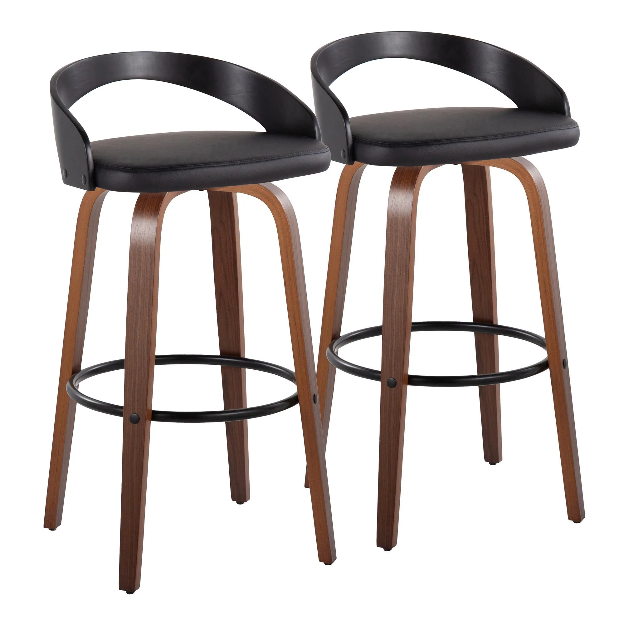 Grotto 30" Fixed-Height Barstool - Set of 2 By LumiSource - B30-GROTTOPU-GRTZR2 NANABN2 - Image 45