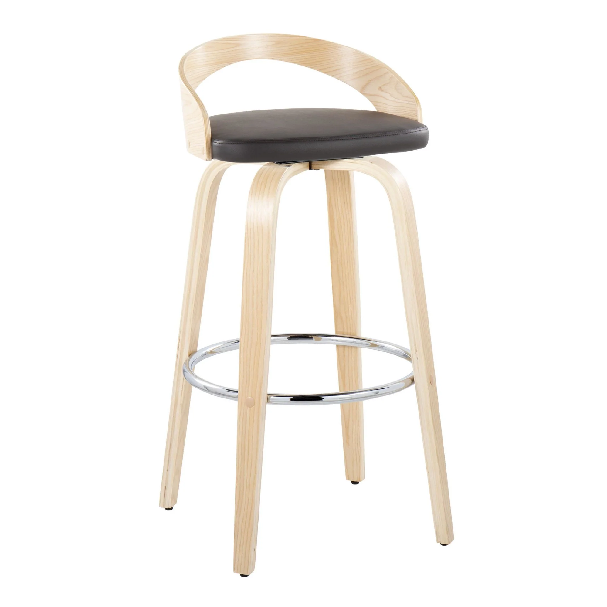 Grotto 30" Fixed-Height Barstool - Set of 2 By LumiSource - B30-GROTTOPU-GRTZR2 NANABN2 - Image 6