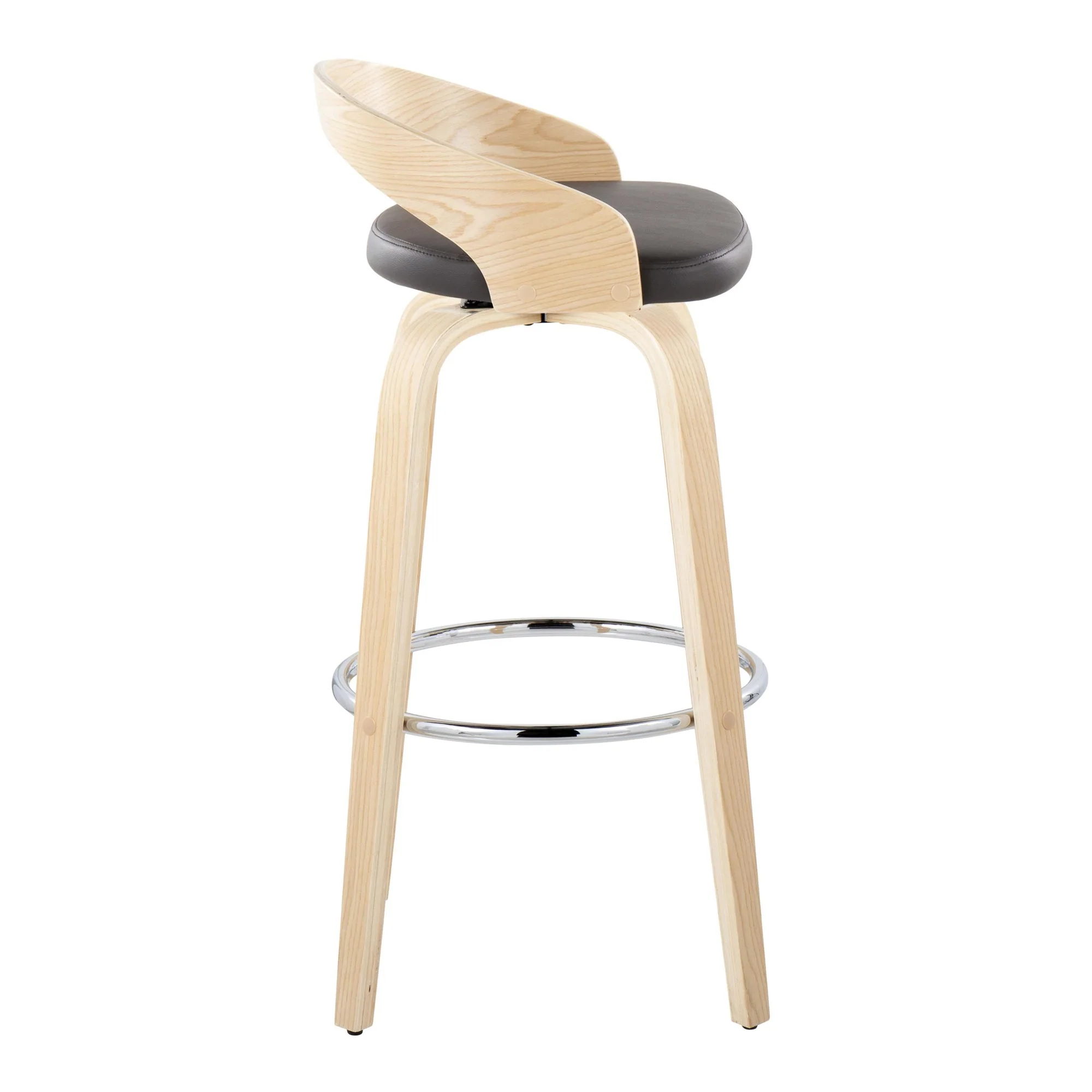 Grotto 30" Fixed-Height Barstool - Set of 2 By LumiSource - B30-GROTTOPU-GRTZR2 NANABN2 - Image 7