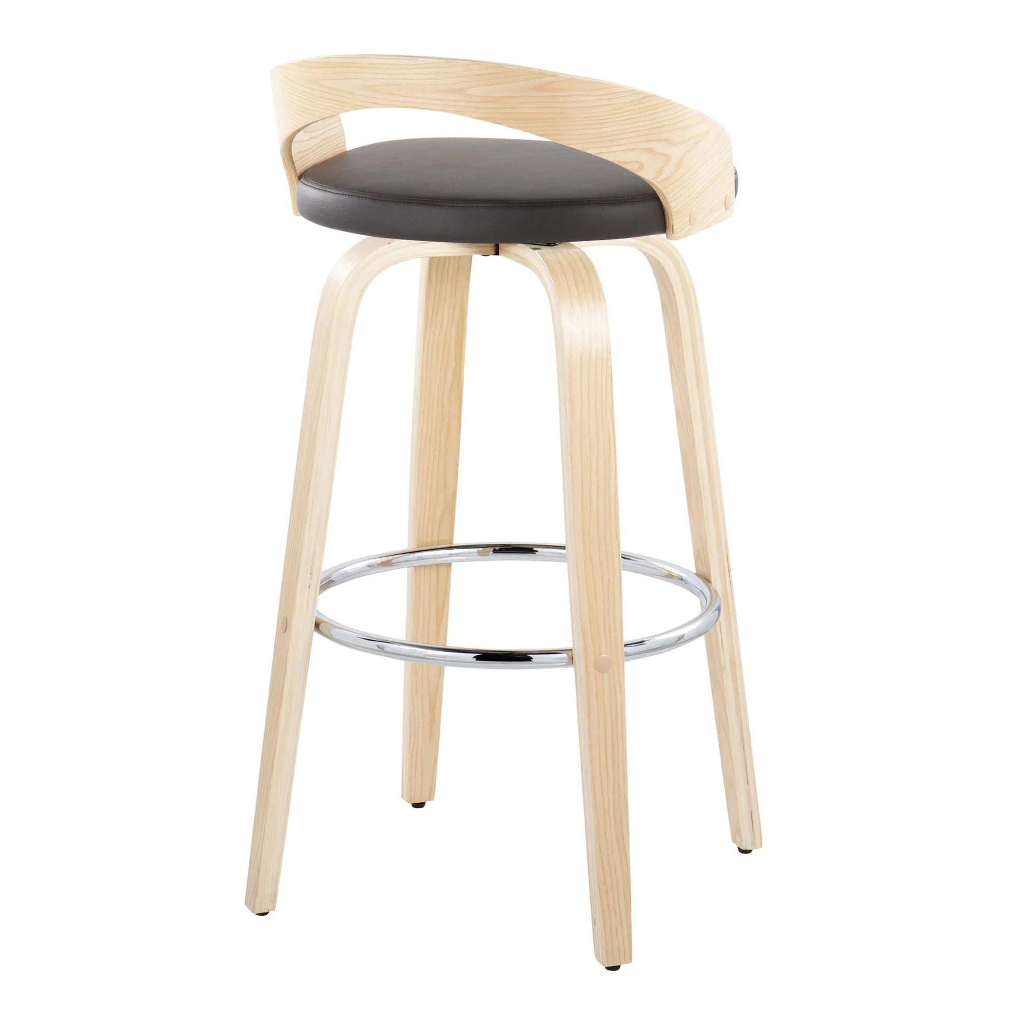 Grotto 30" Fixed-Height Barstool - Set of 2 By LumiSource - B30-GROTTOPU-GRTZR2 NANABN2 - Image 8