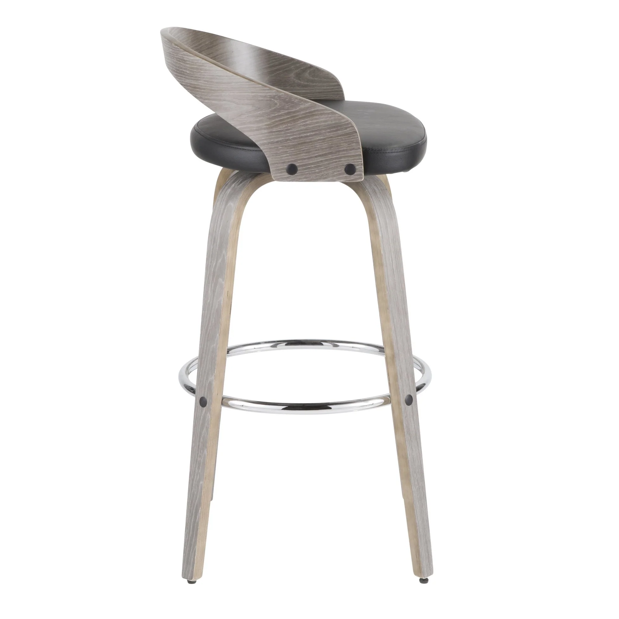 Grotto 30" Fixed Height Barstool - Set of 2 Black By LumiSource - Image 10