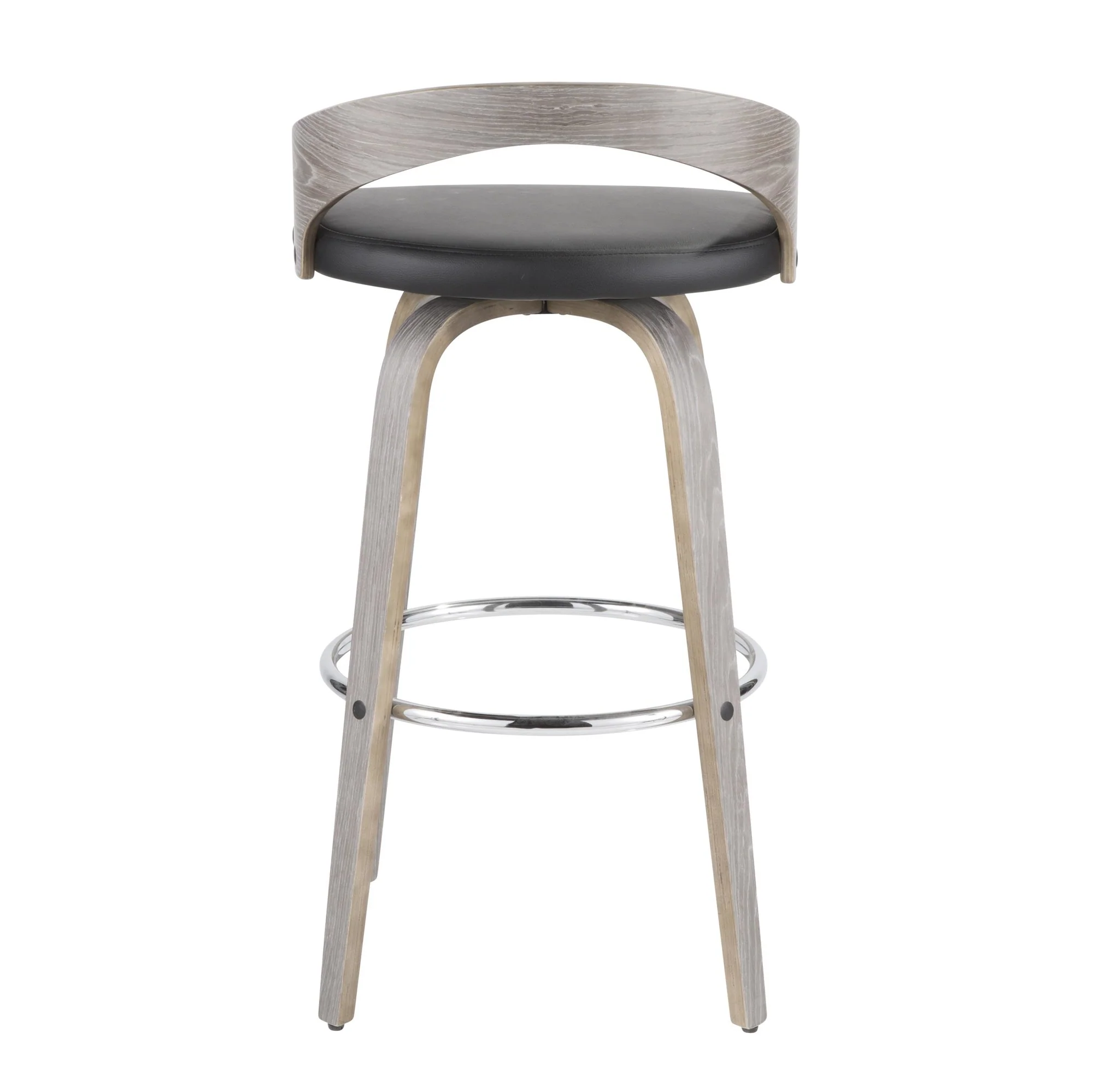 Grotto 30" Fixed Height Barstool - Set of 2 Black By LumiSource - Image 4