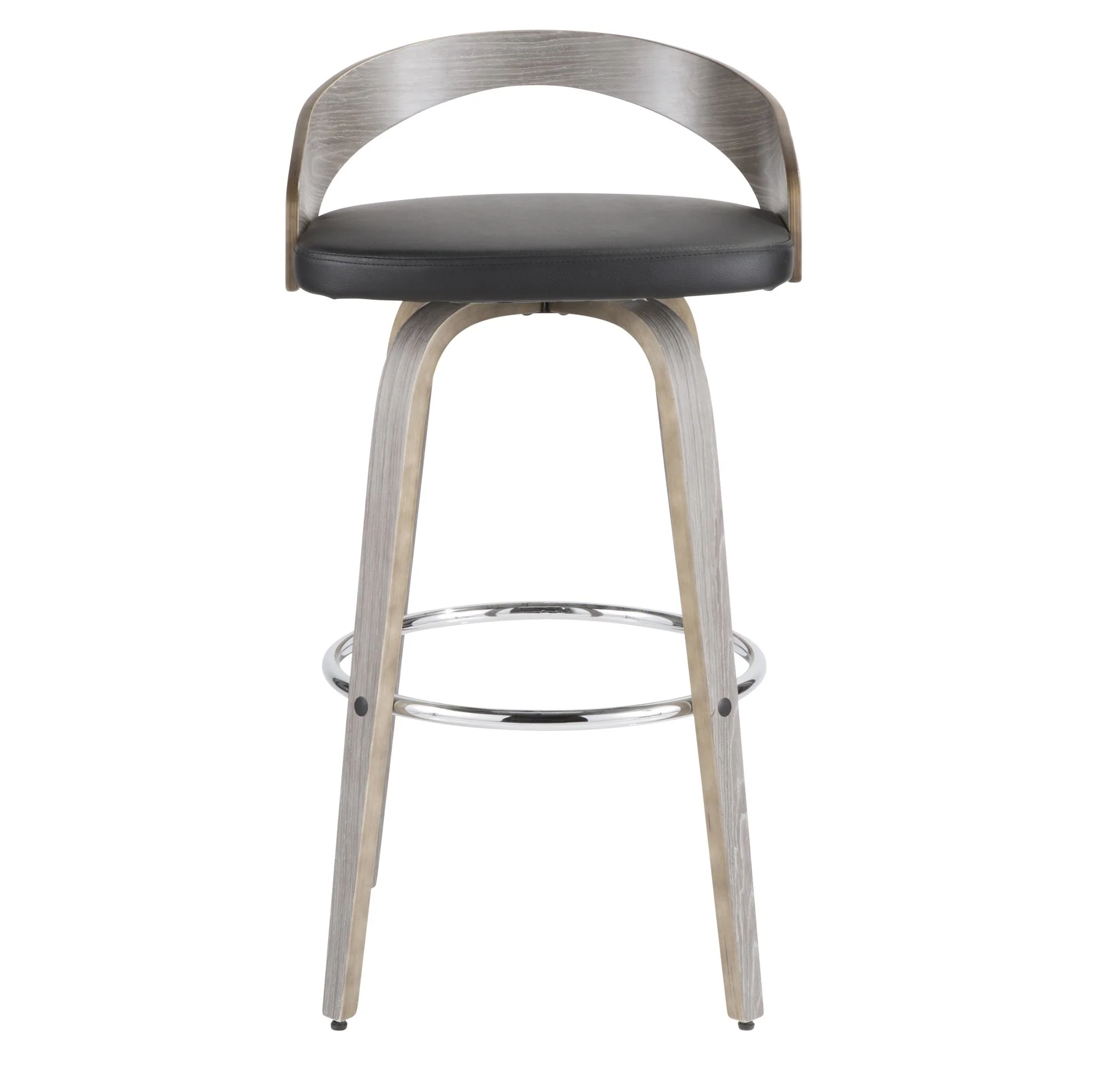 Grotto 30" Fixed Height Barstool - Set of 2 Black By LumiSource - Image 5