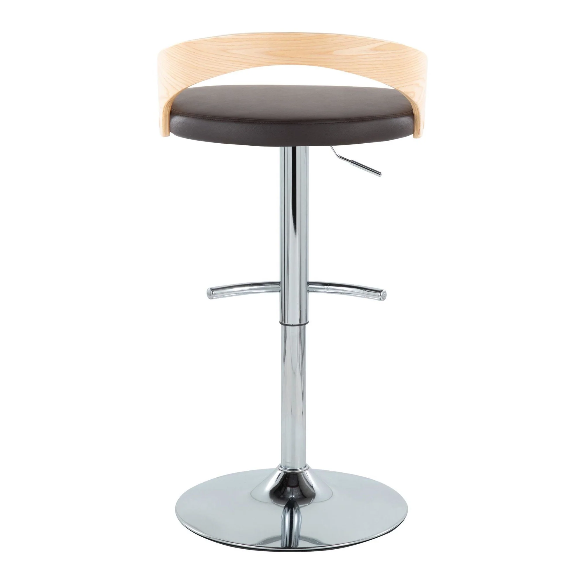 Grotto Adjustable Barstool - Set of 2 By LumiSource - BS-GROTTOPU-RT2 CHRNABN2 - Image 10