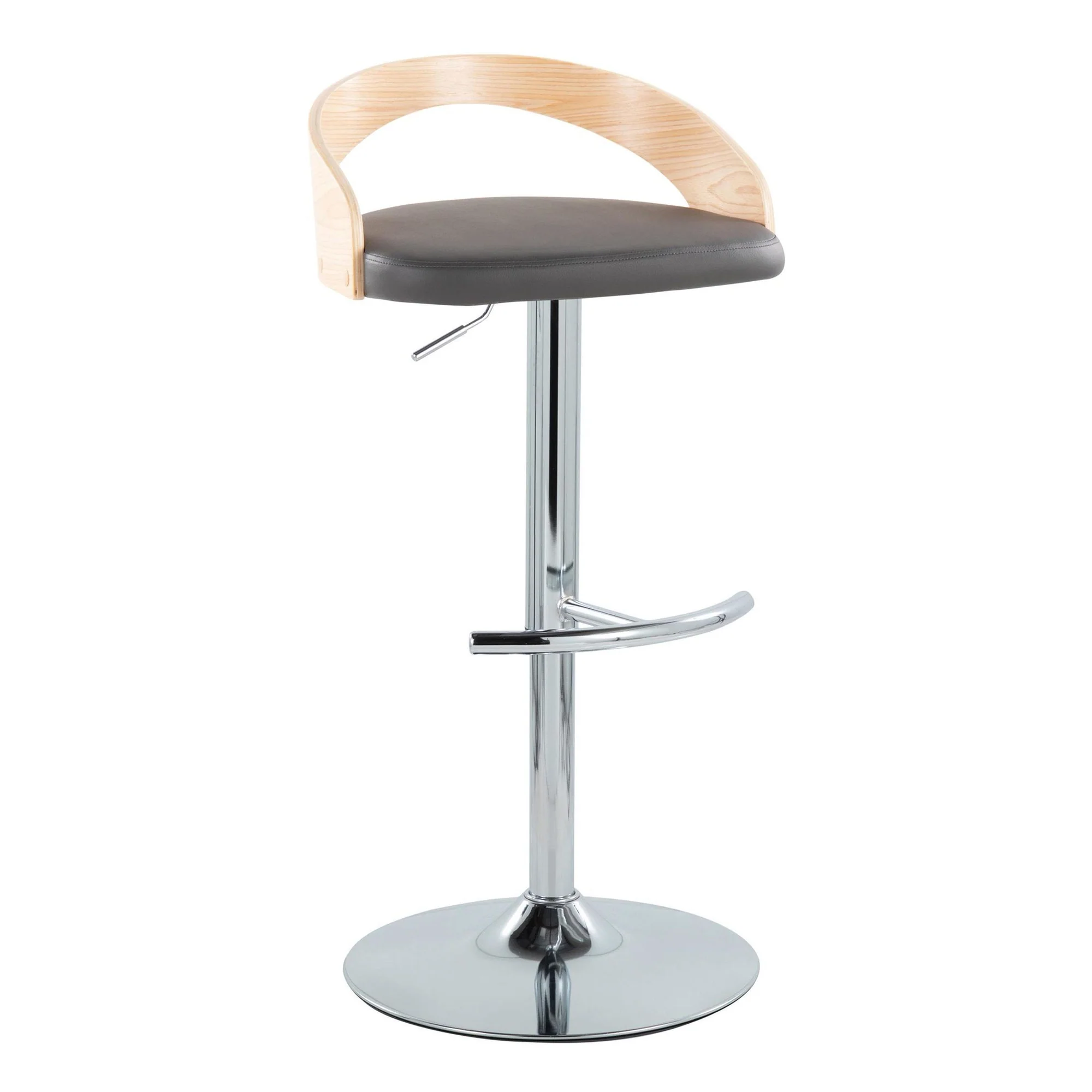 Grotto Adjustable Barstool - Set of 2 By LumiSource - BS-GROTTOPU-RT2 CHRNABN2 - Image 16