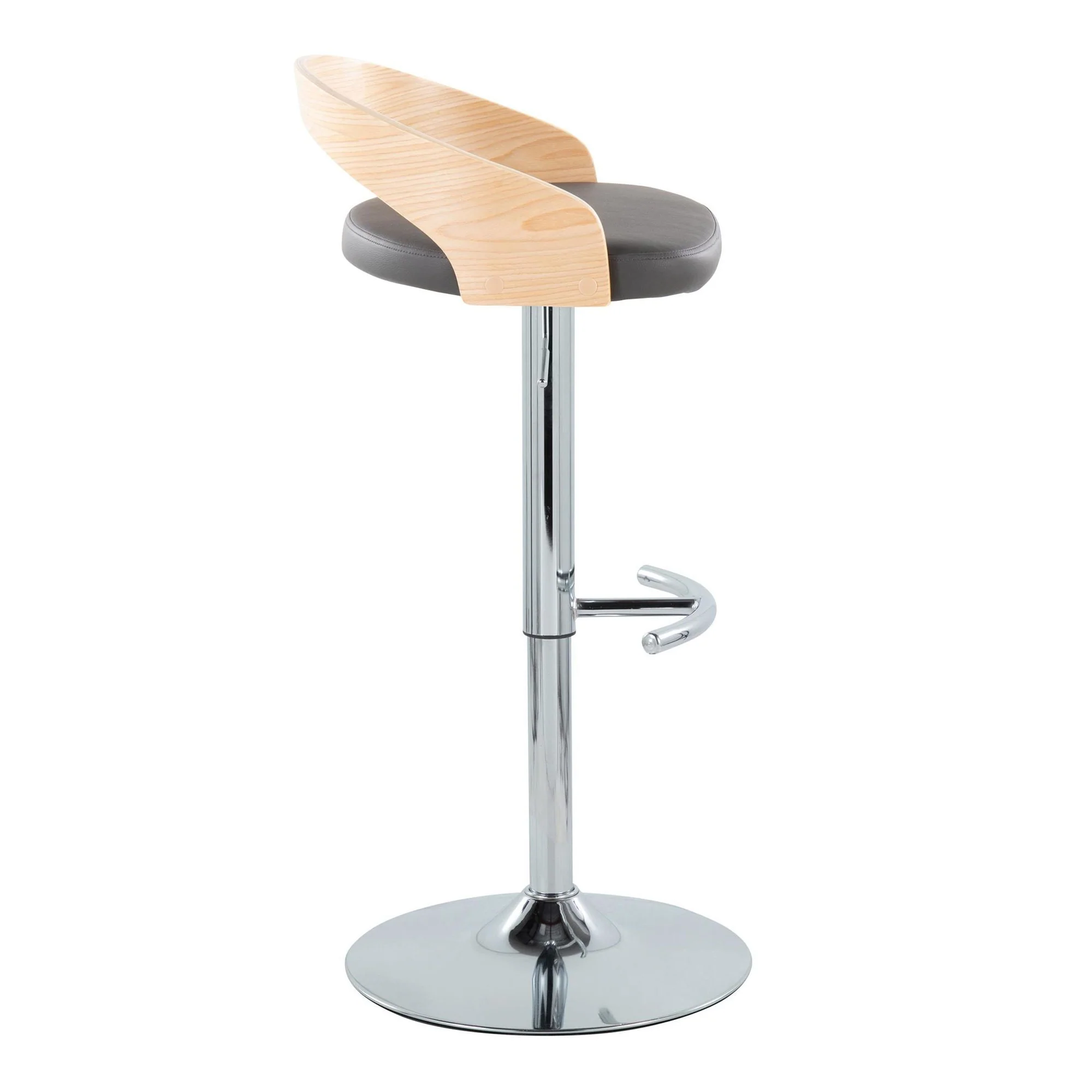 Grotto Adjustable Barstool - Set of 2 By LumiSource - BS-GROTTOPU-RT2 CHRNABN2 - Image 17