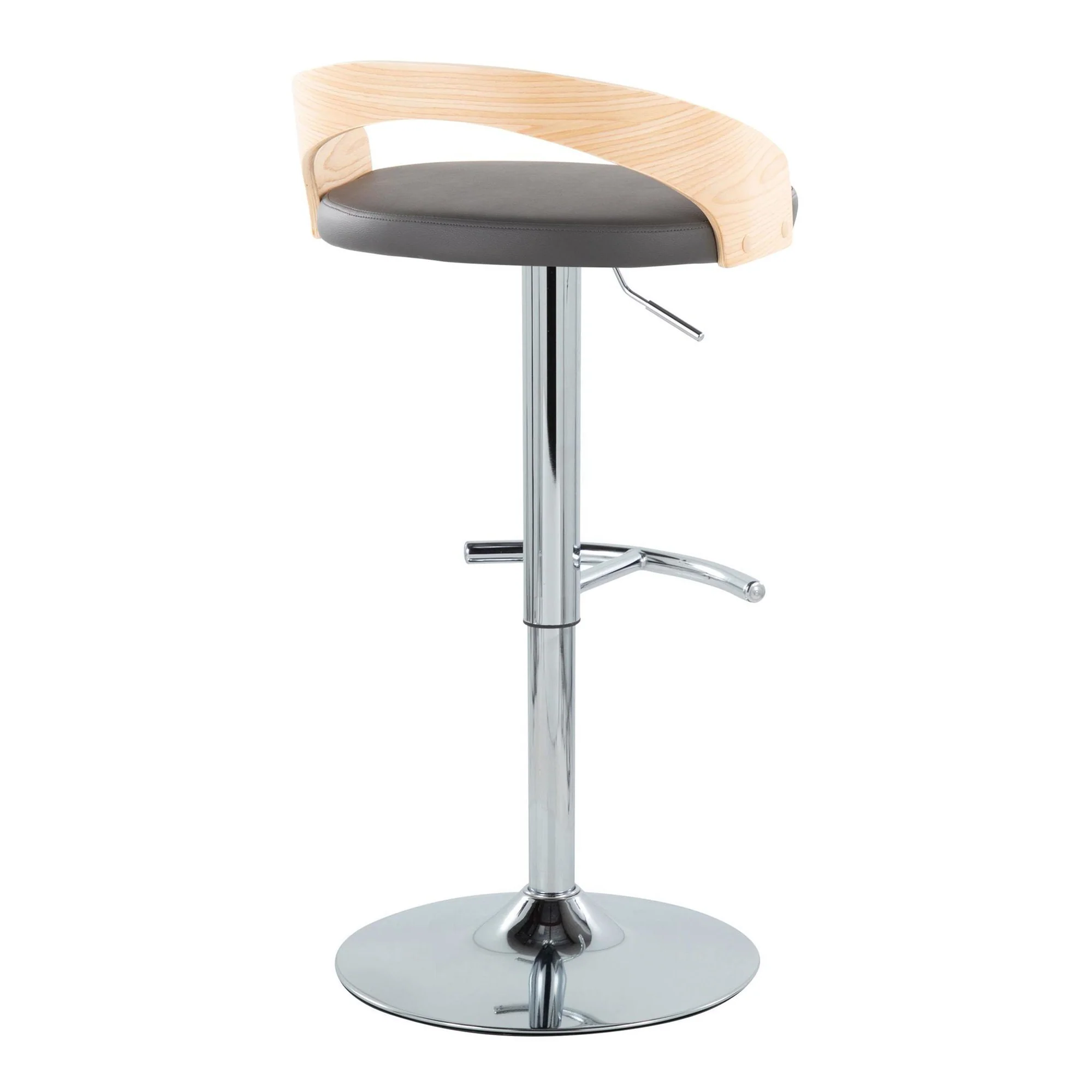 Grotto Adjustable Barstool - Set of 2 By LumiSource - BS-GROTTOPU-RT2 CHRNABN2 - Image 18