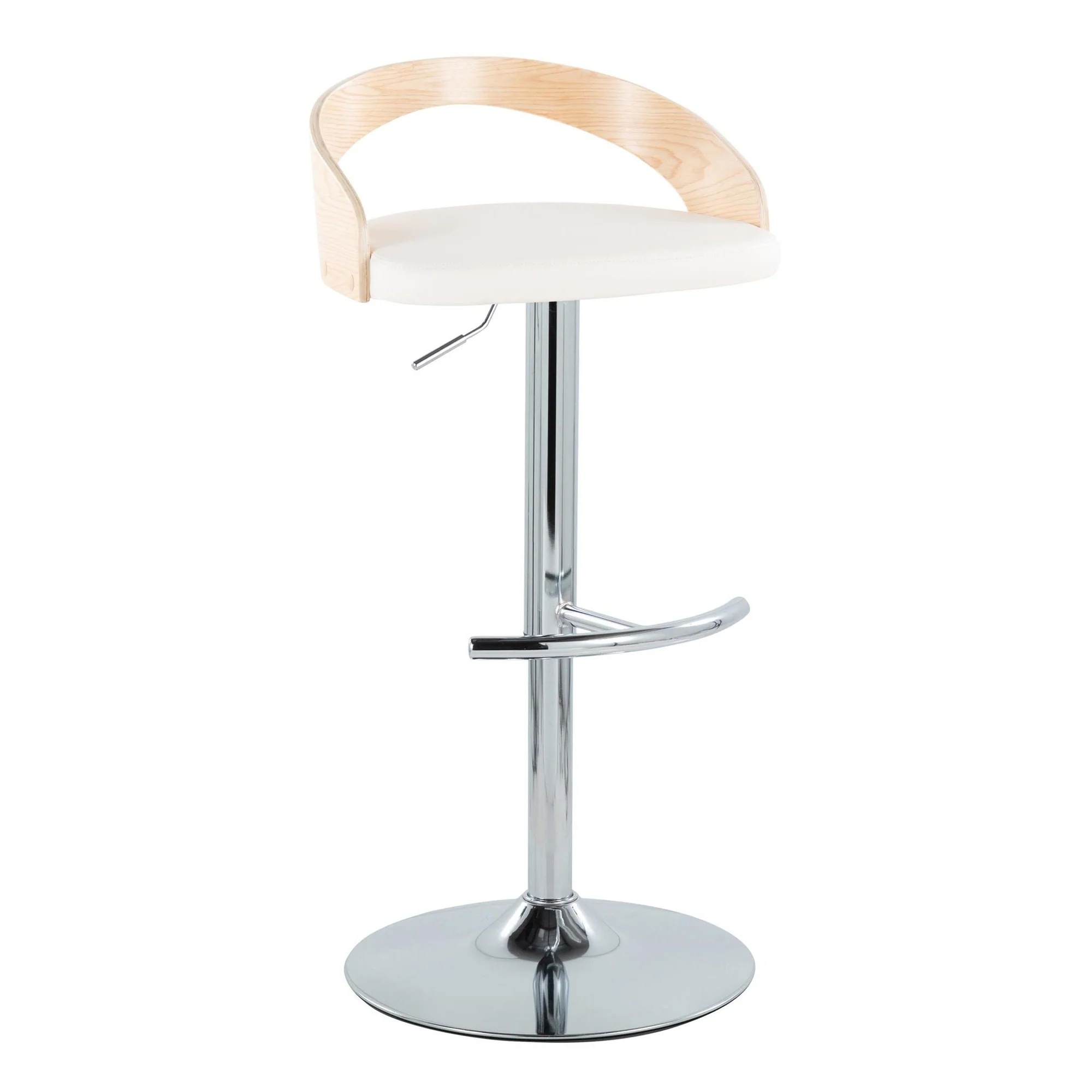 Grotto Adjustable Barstool - Set of 2 By LumiSource - BS-GROTTOPU-RT2 CHRNABN2 - Image 26