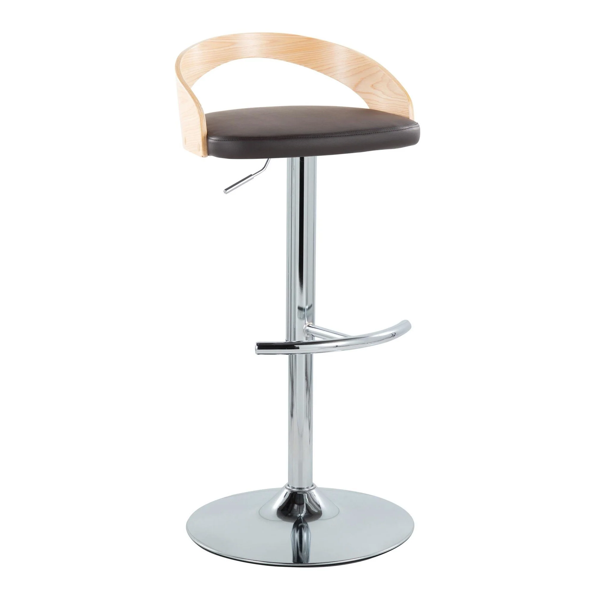 Grotto Adjustable Barstool - Set of 2 By LumiSource - BS-GROTTOPU-RT2 CHRNABN2 - Image 6
