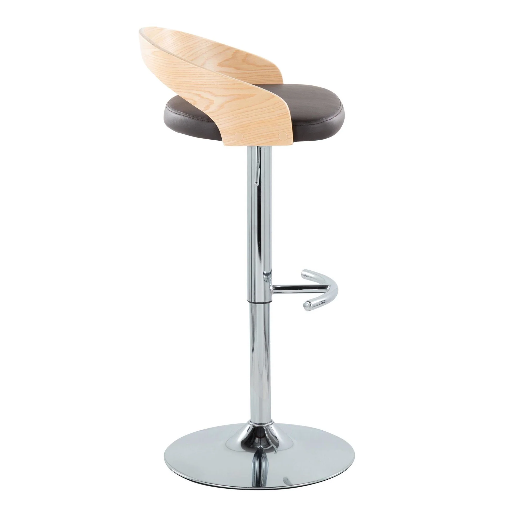 Grotto Adjustable Barstool - Set of 2 By LumiSource - BS-GROTTOPU-RT2 CHRNABN2 - Image 7