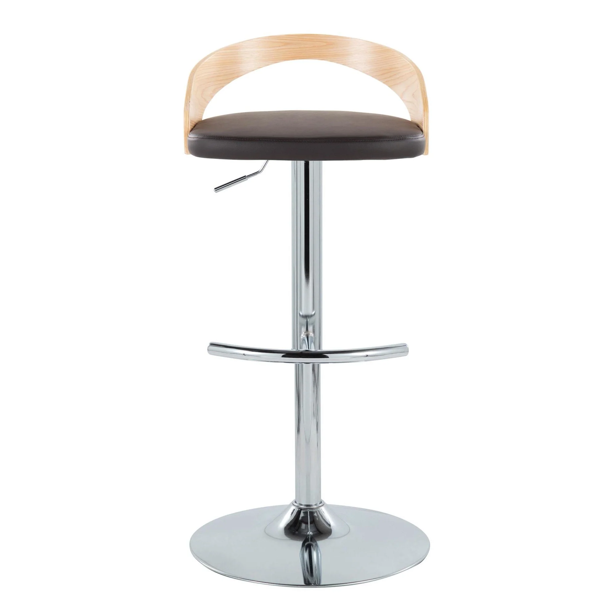 Grotto Adjustable Barstool - Set of 2 By LumiSource - BS-GROTTOPU-RT2 CHRNABN2 - Image 9