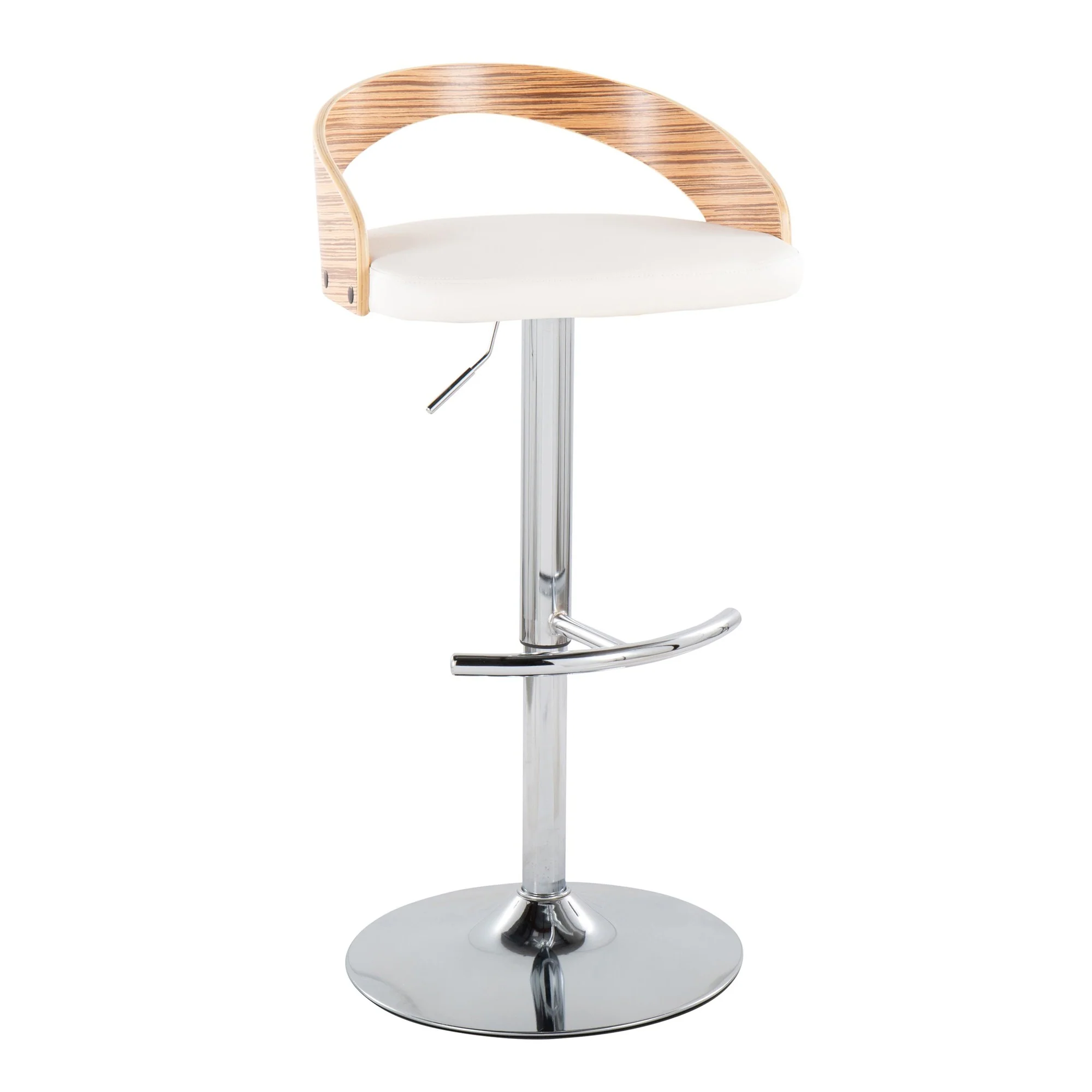 Grotto Adjustable Barstool - Set of 2 By LumiSource - BS-GROTTOPU-RT2 CHRZBW2 - Image 6