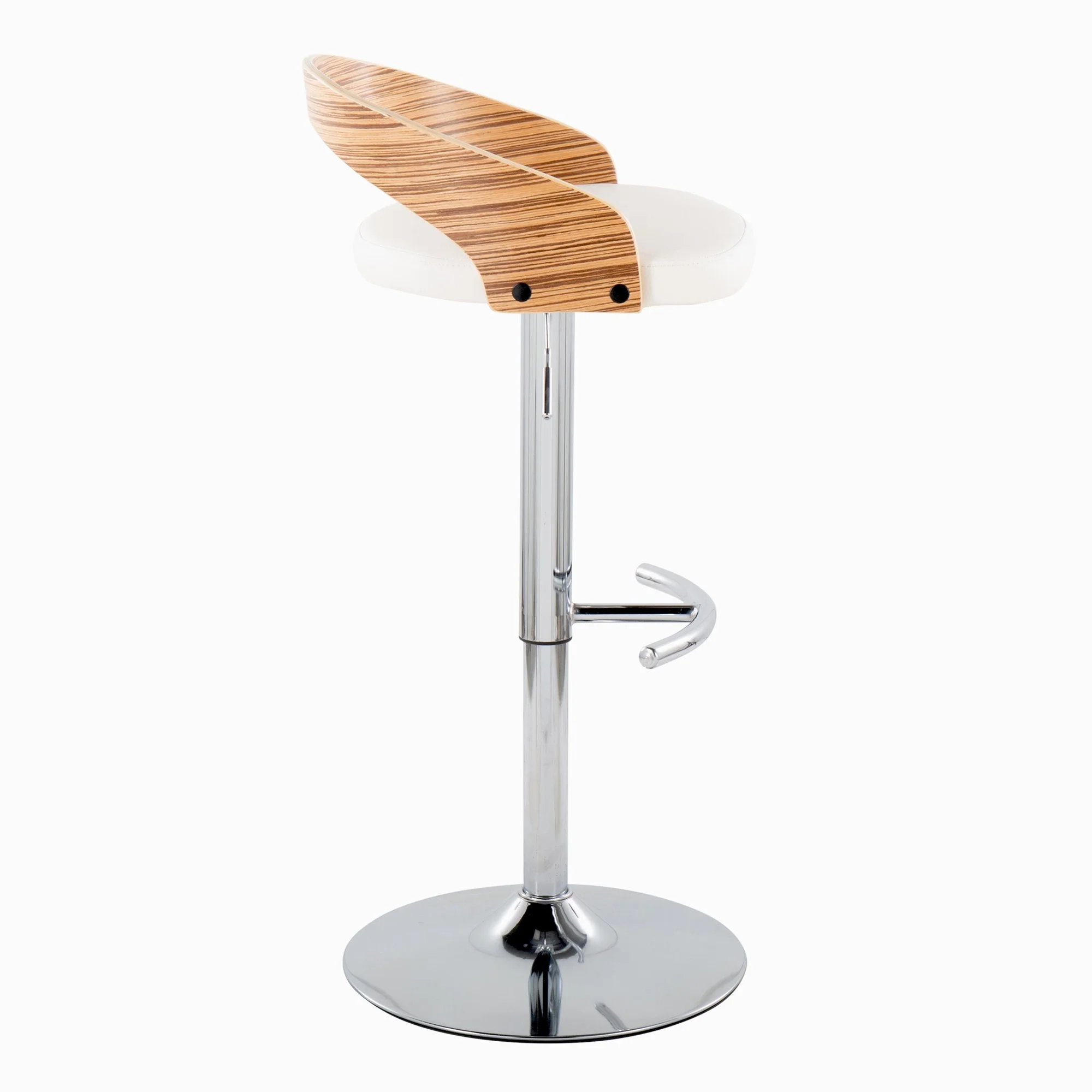 Grotto Adjustable Barstool - Set of 2 By LumiSource - BS-GROTTOPU-RT2 CHRZBW2 - Image 7