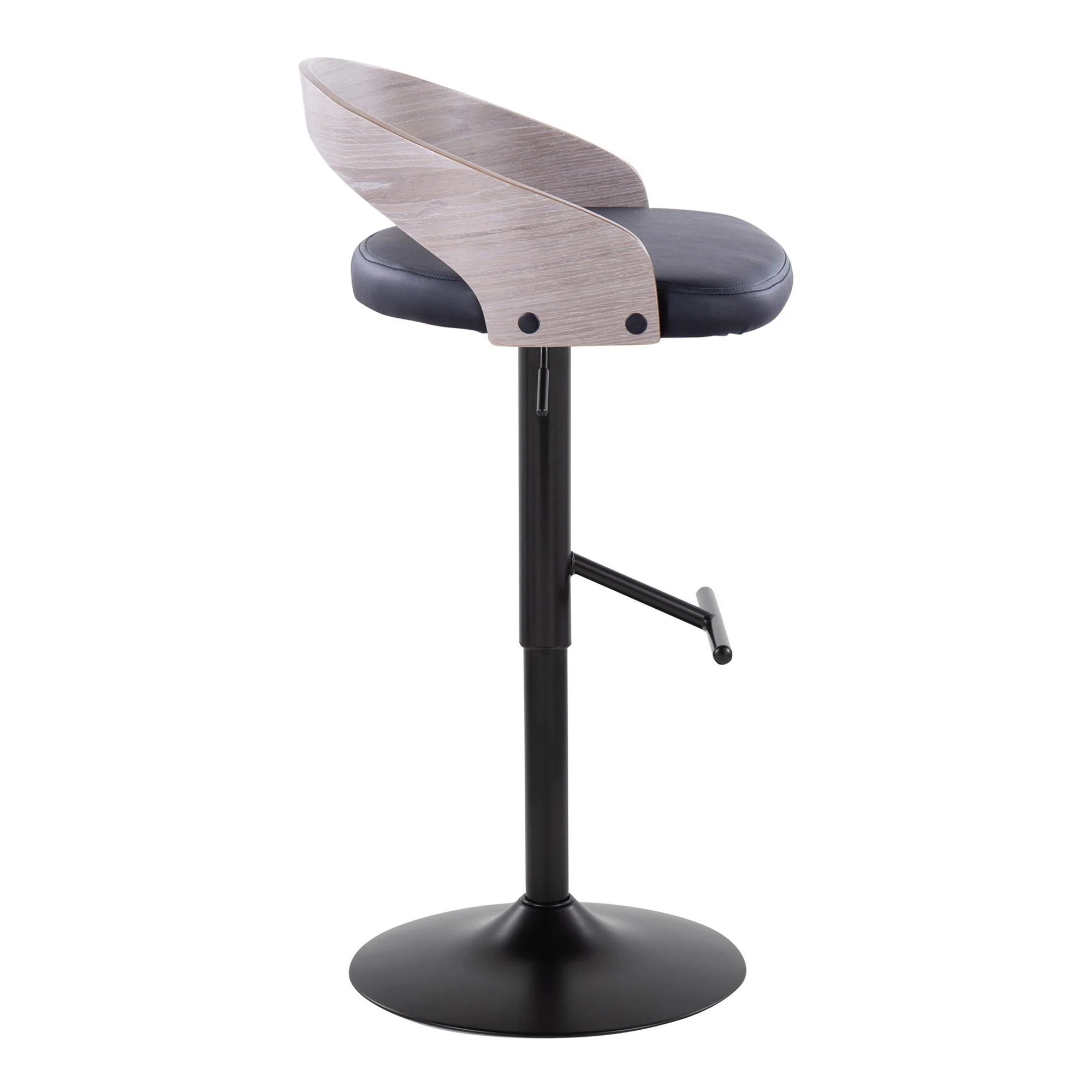 Grotto Adjustable Barstool - Set of 2 By LumiSource - BS-GROTTOPU-STRT2 BKCHW2 - Image 14