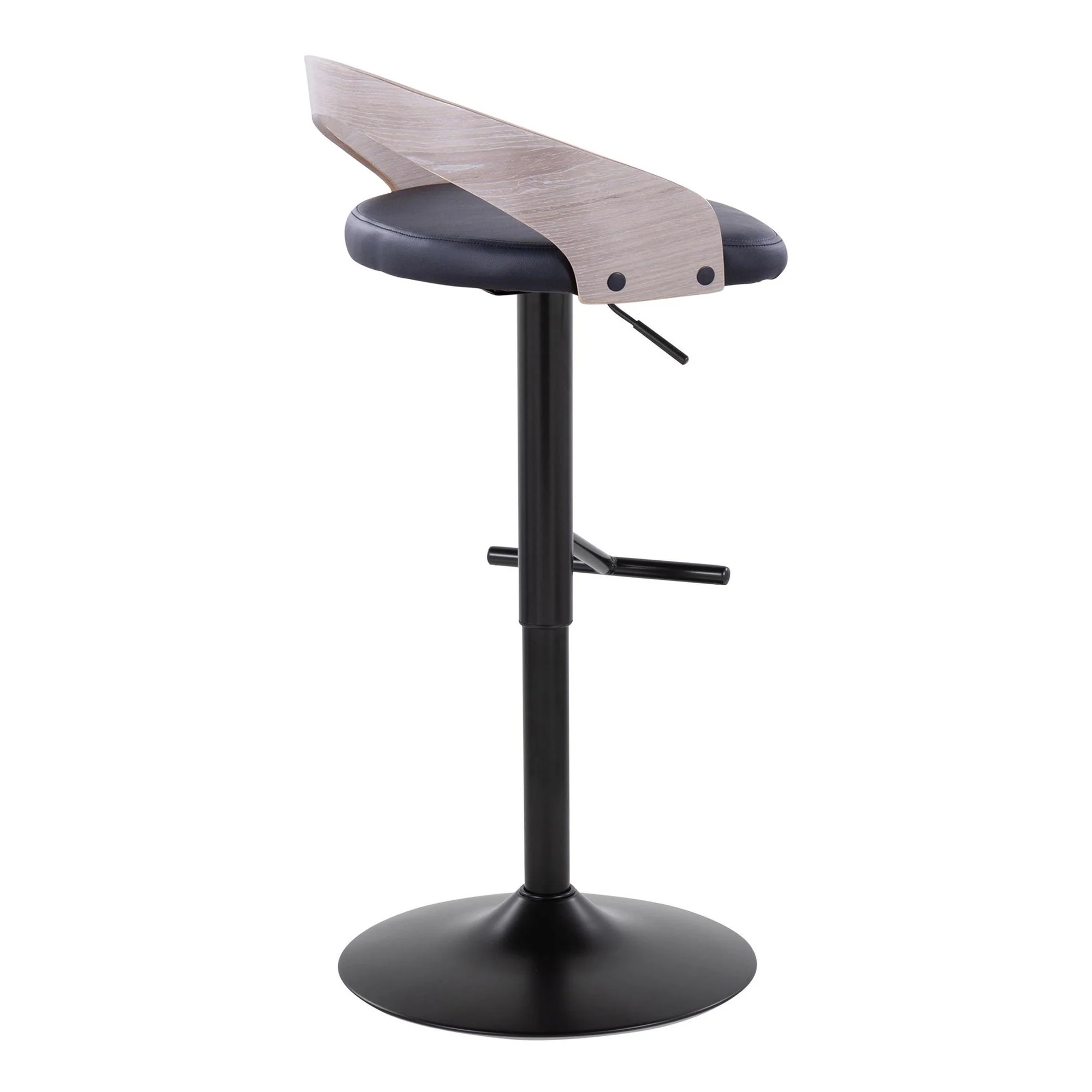 Grotto Adjustable Barstool - Set of 2 By LumiSource - BS-GROTTOPU-STRT2 BKCHW2 - Image 15