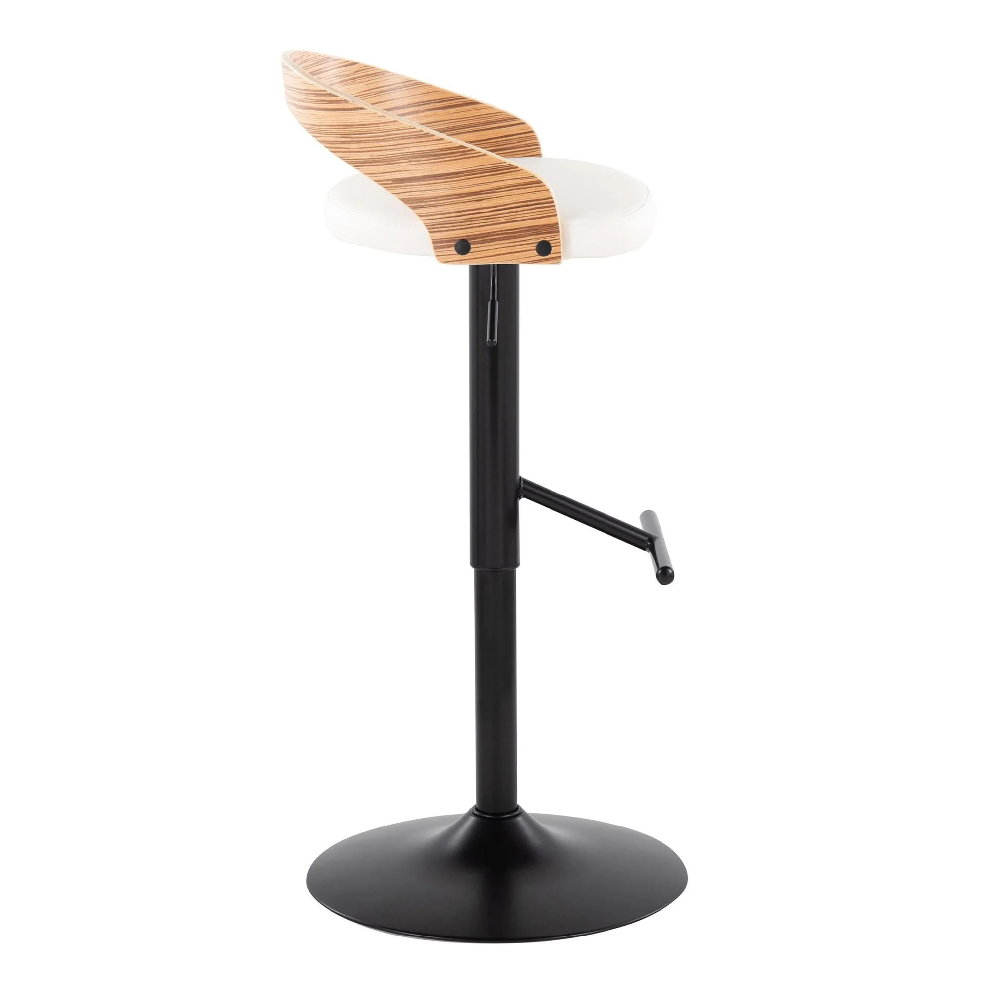 Grotto Adjustable Barstool - Set of 2 By LumiSource - BS-GROTTOPU-STRT2 BKCHW2 - Image 38