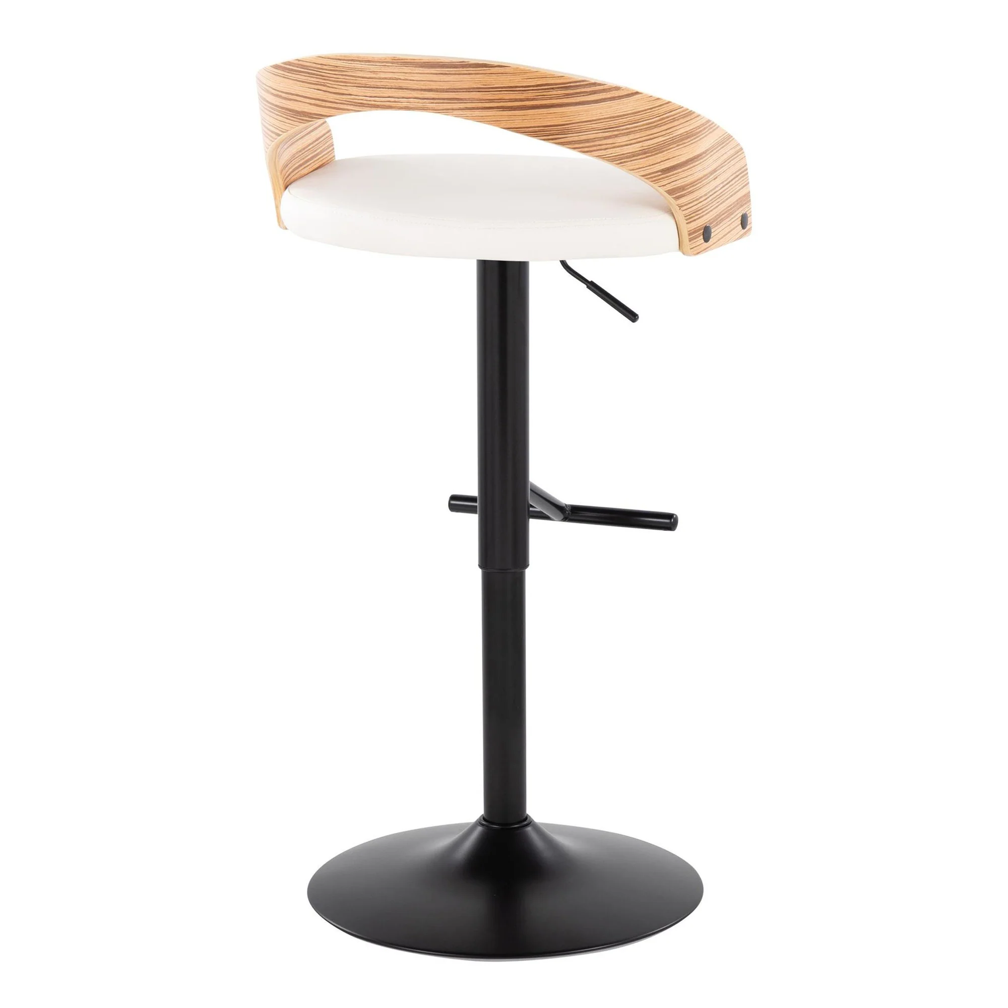Grotto Adjustable Barstool - Set of 2 By LumiSource - BS-GROTTOPU-STRT2 BKCHW2 - Image 39