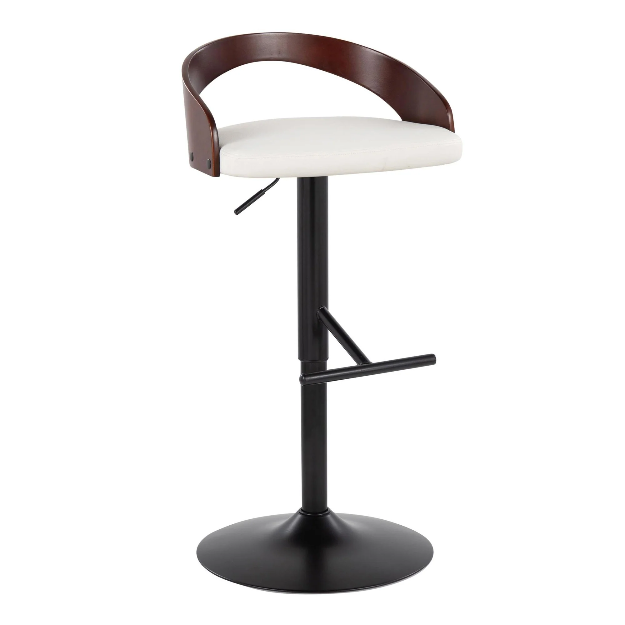 Grotto Adjustable Barstool - Set of 2 By LumiSource - BS-GROTTOPU-STRT2 BKCHW2 - Image 4