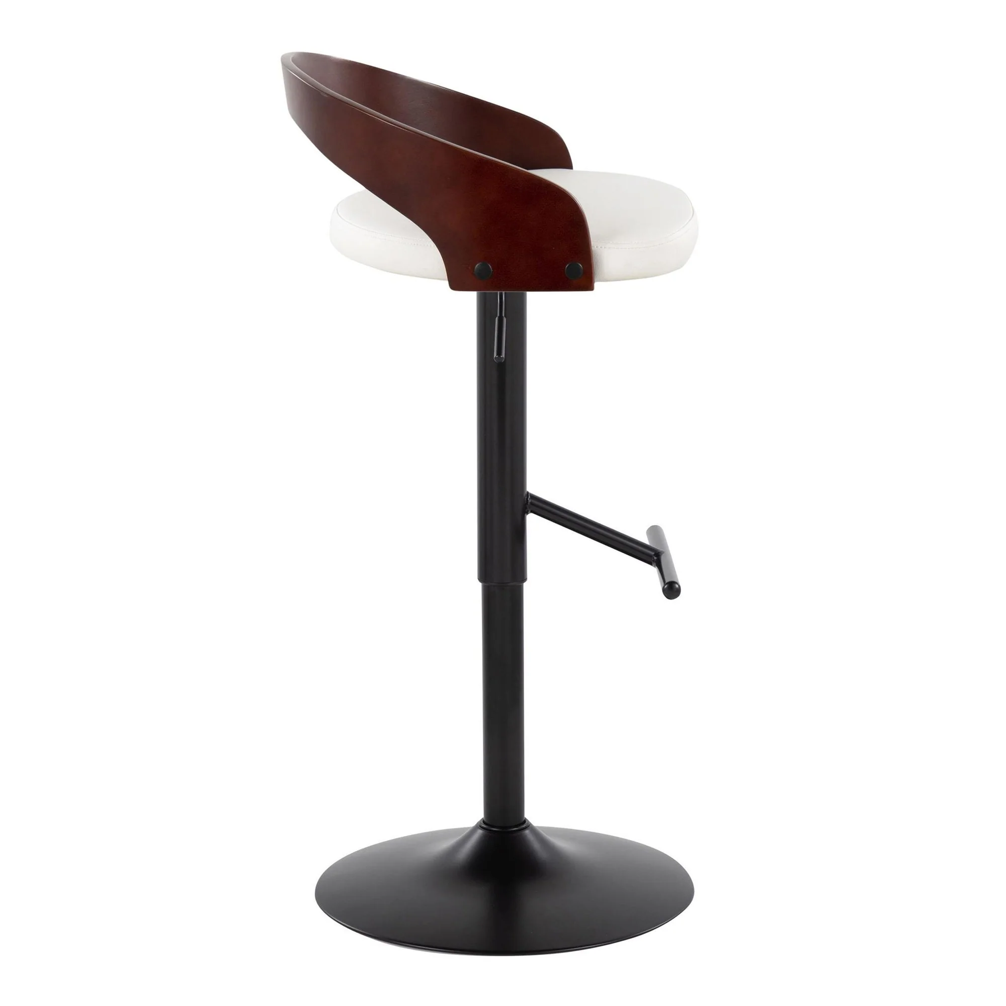 Grotto Adjustable Barstool - Set of 2 By LumiSource - BS-GROTTOPU-STRT2 BKCHW2 - Image 5