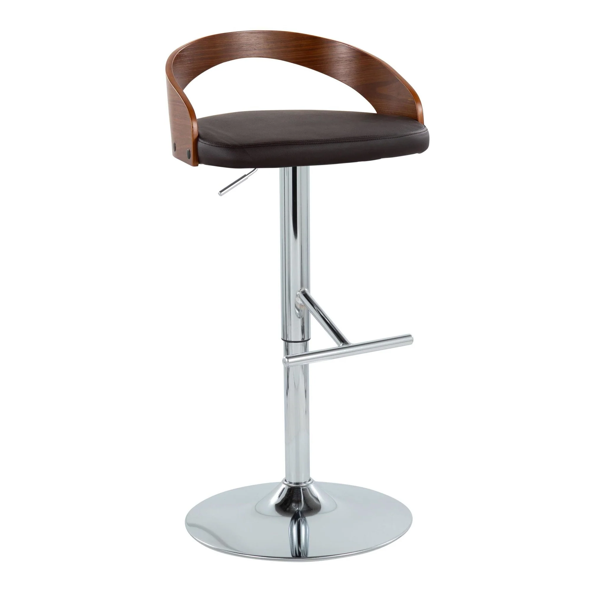 Grotto Adjustable Barstool - Set of 2 By LumiSource - BS-GROTTOPU-STRT2 CHRCHW2 - Image 13