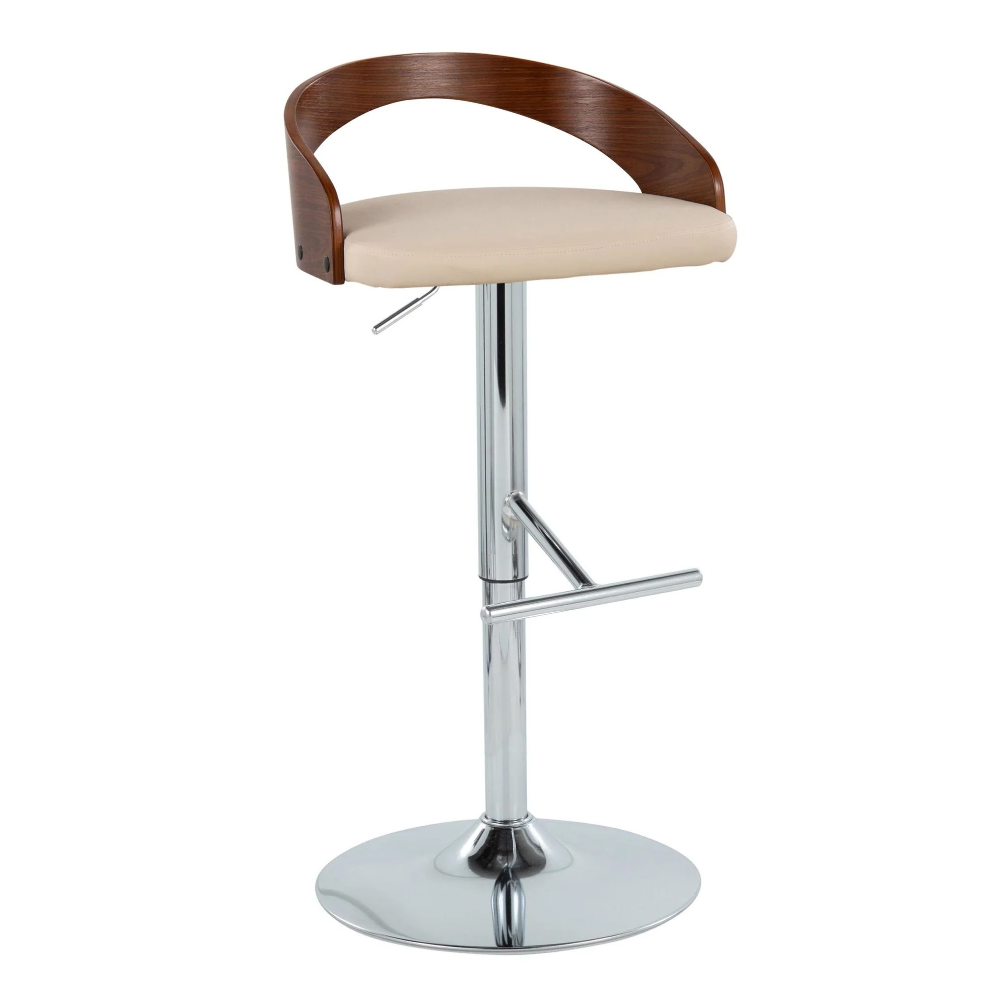 Grotto Adjustable Barstool - Set of 2 By LumiSource - BS-GROTTOPU-STRT2 CHRCHW2 - Image 21