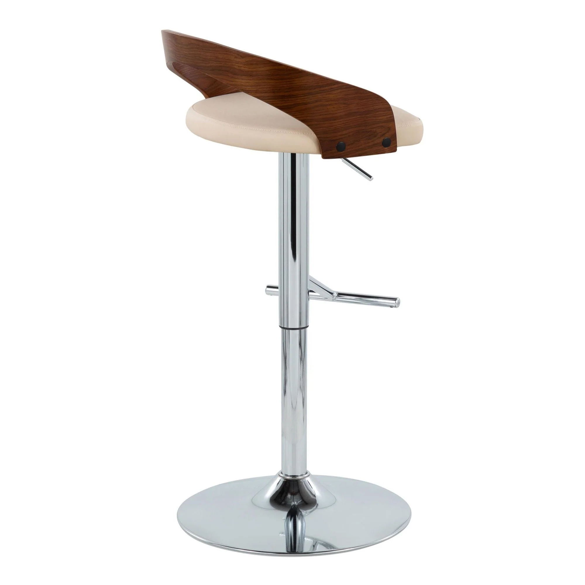 Grotto Adjustable Barstool - Set of 2 By LumiSource - BS-GROTTOPU-STRT2 CHRCHW2 - Image 23
