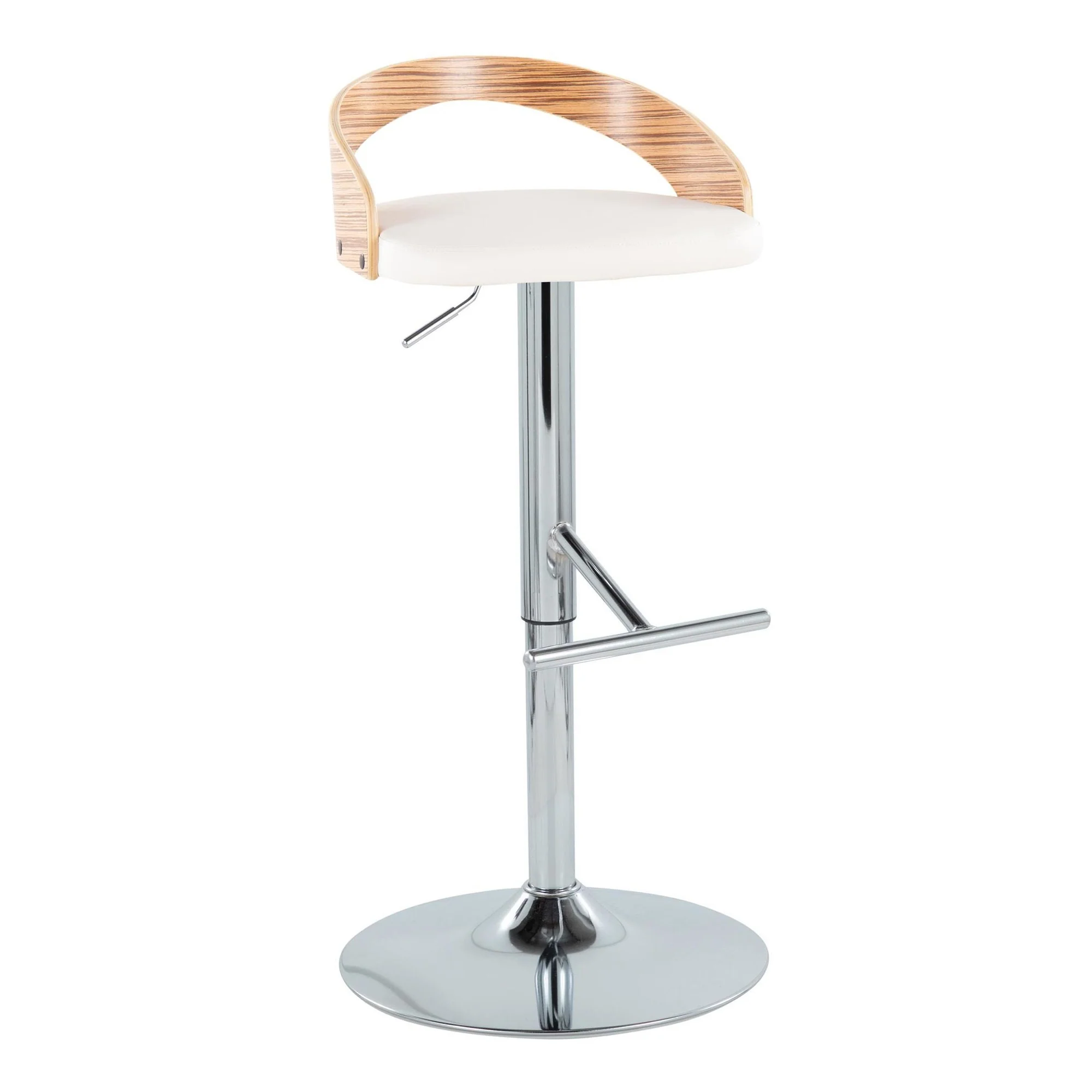 Grotto Adjustable Barstool - Set of 2 By LumiSource - BS-GROTTOPU-STRT2 CHRCHW2 - Image 29