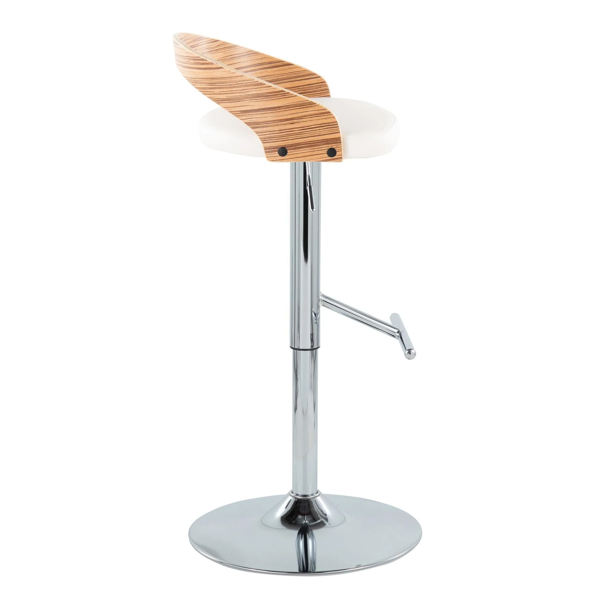 Grotto Adjustable Barstool - Set of 2 By LumiSource - BS-GROTTOPU-STRT2 CHRCHW2 - Image 30
