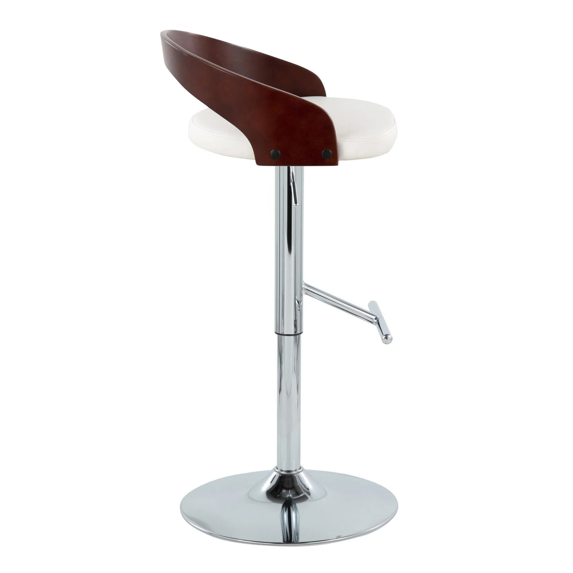 Grotto Adjustable Barstool - Set of 2 By LumiSource - BS-GROTTOPU-STRT2 CHRCHW2 - Image 5