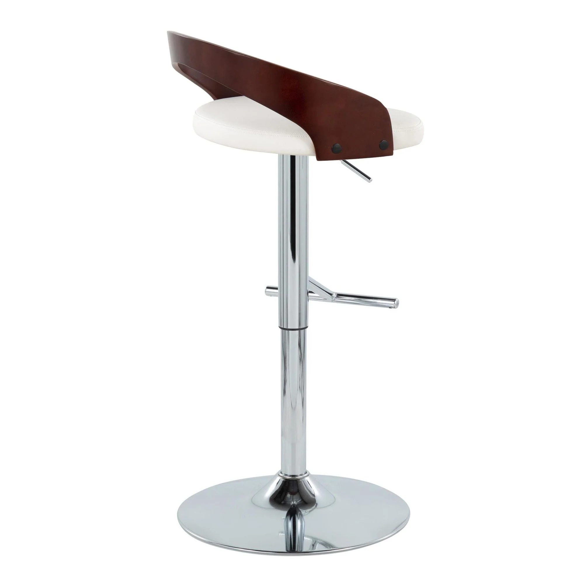 Grotto Adjustable Barstool - Set of 2 By LumiSource - BS-GROTTOPU-STRT2 CHRCHW2 - Image 6