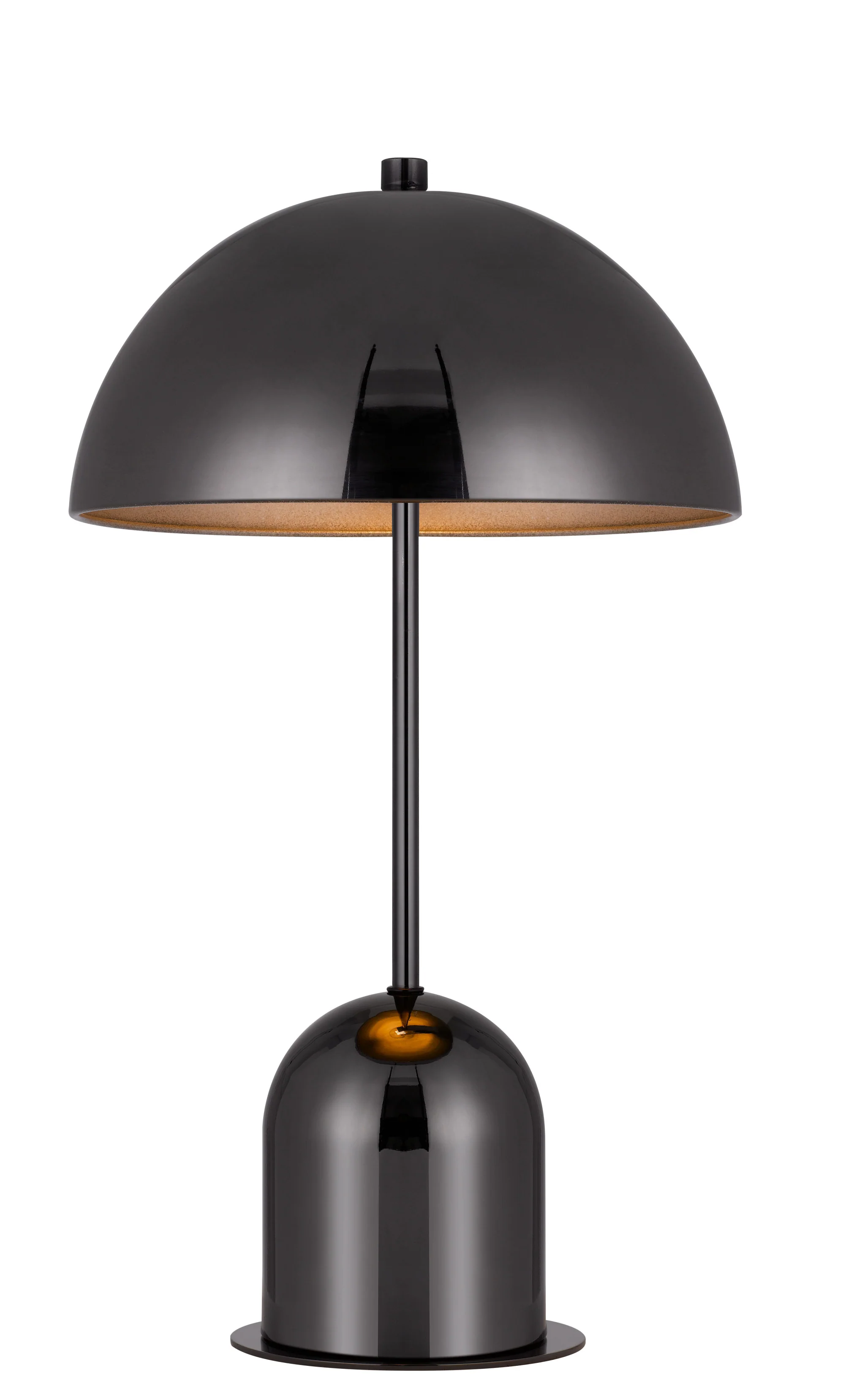 Gunmetal Dark Gray Desk Table Lamp With Half Dome Shade By Homeroots - Image 4