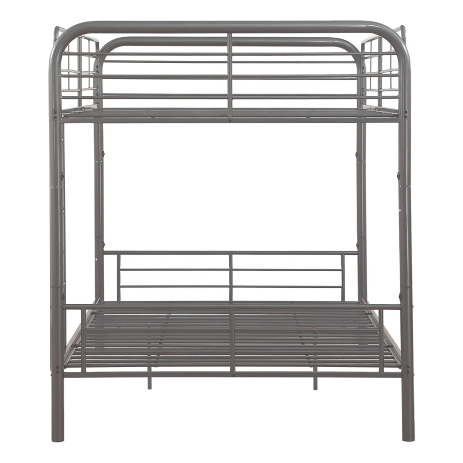 Gunmetal Metal Twin Over Twin Bunk Bed By Homeroots - Image 3