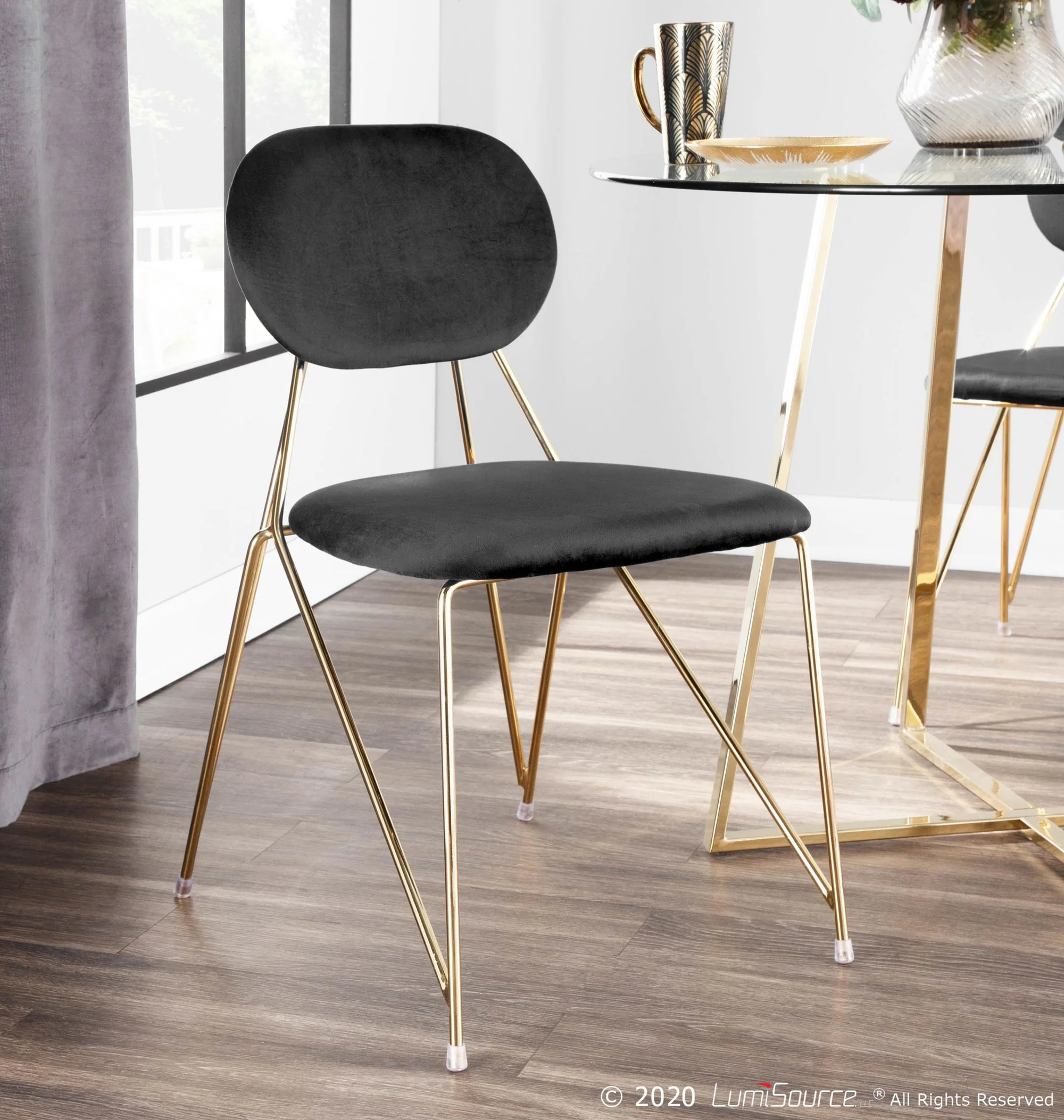 Gwen Chair - Set of 2 By LumiSource - CH-GWEN AU+BK2 - Image 4